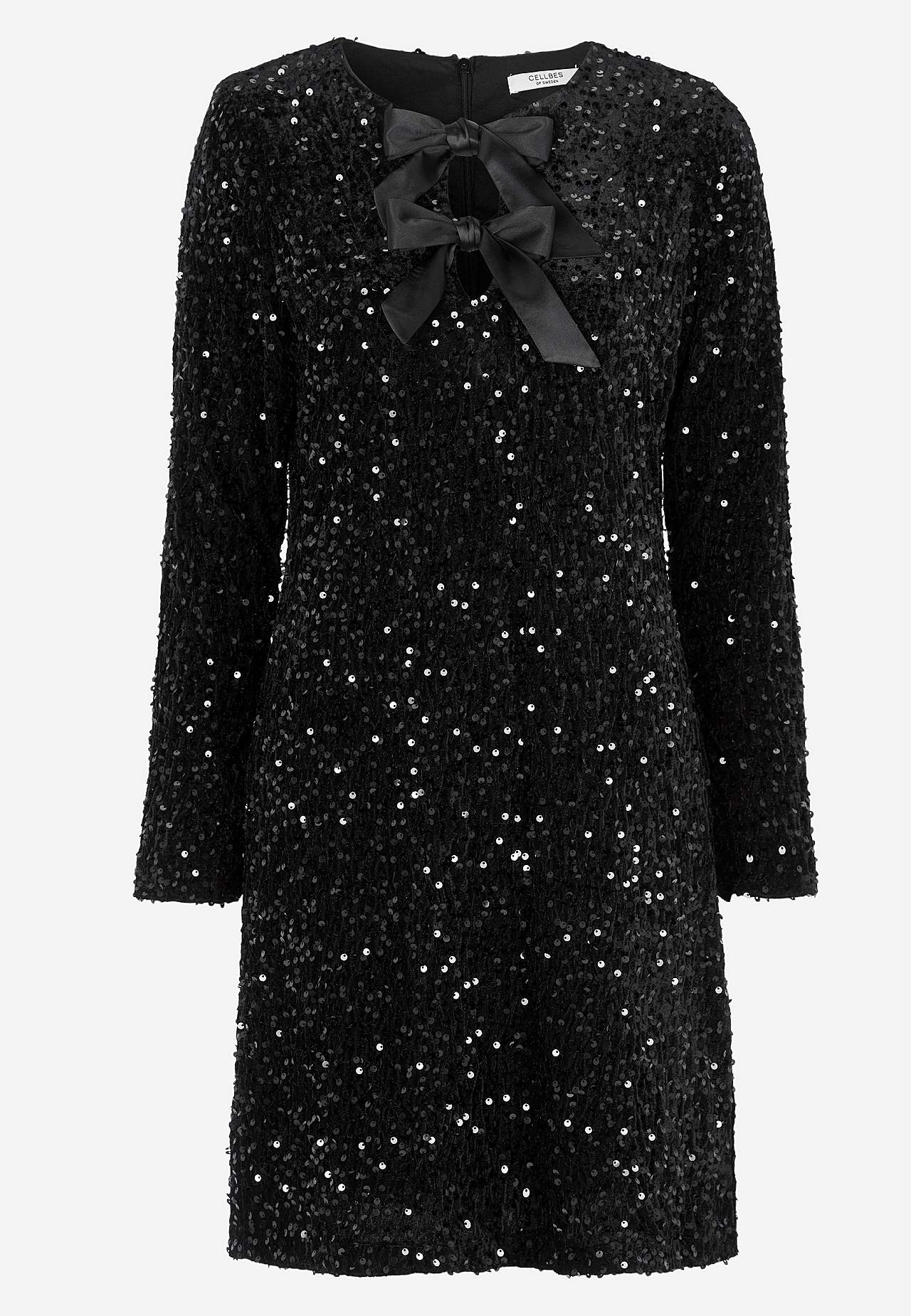 Paillettenkleid aus elastischem Velours