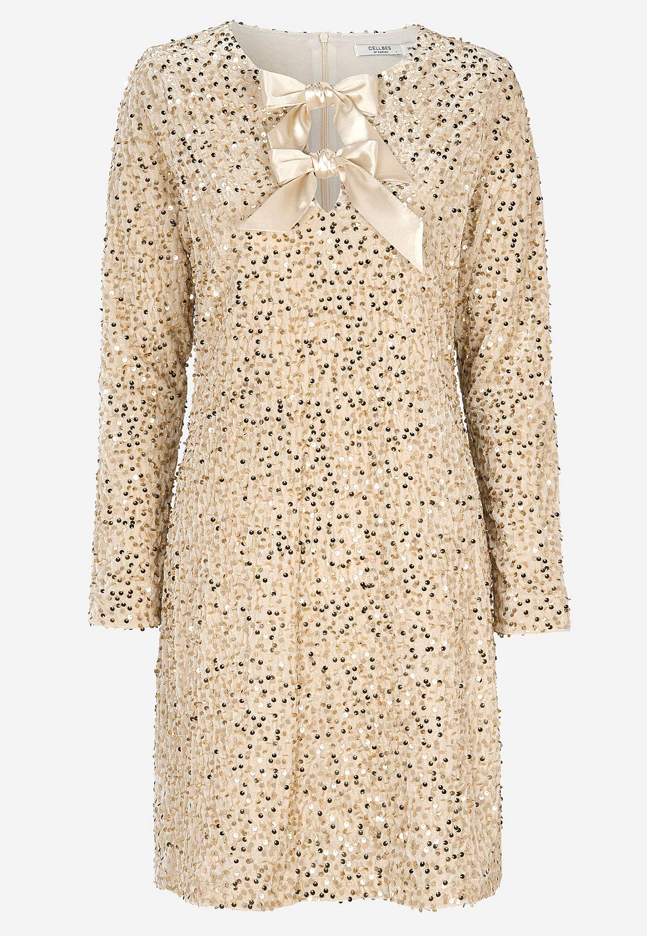 Paillettenkleid aus elastischem Velours