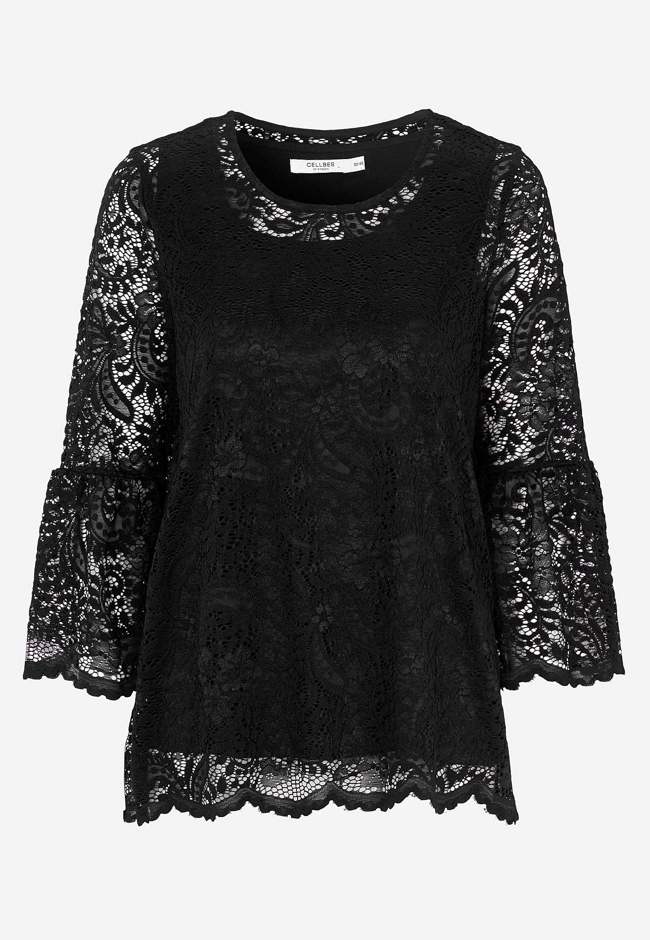 Spitzenbustier mit Trompetenärmel