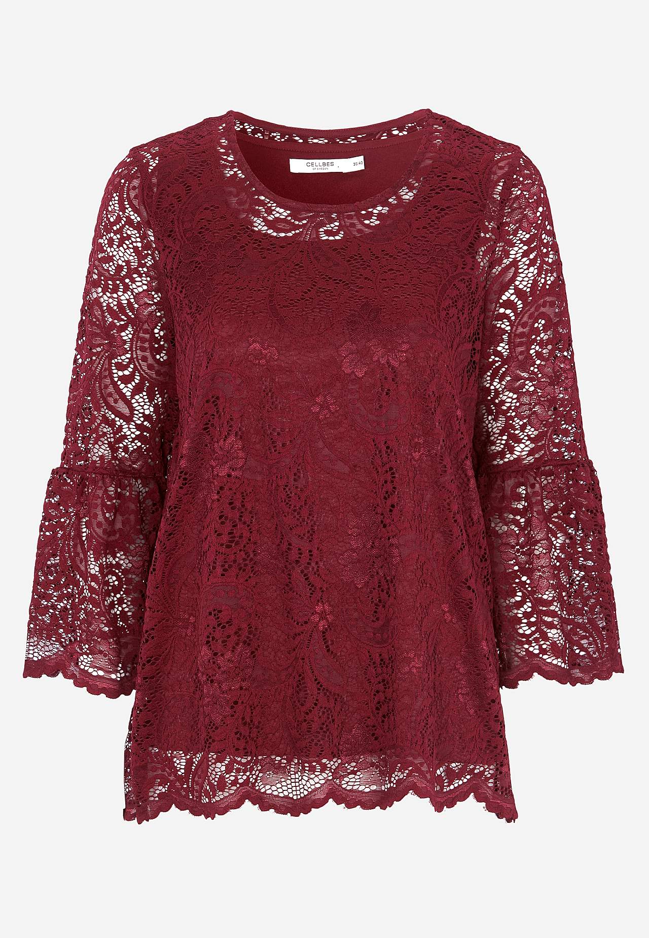 Spitzenbustier mit Trompetenärmel