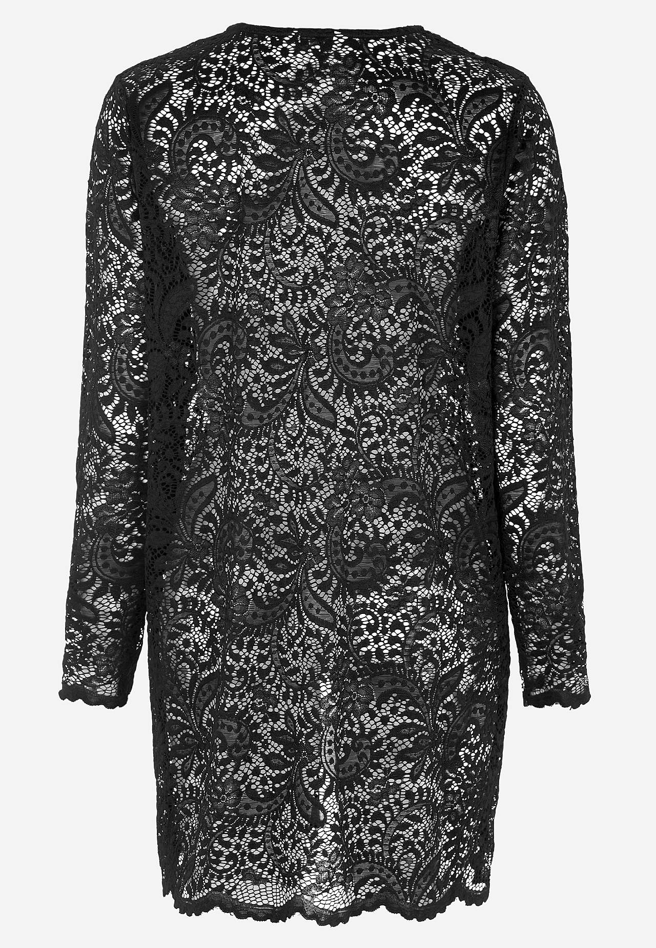 Spitzenbustier mit Cardigan-Design