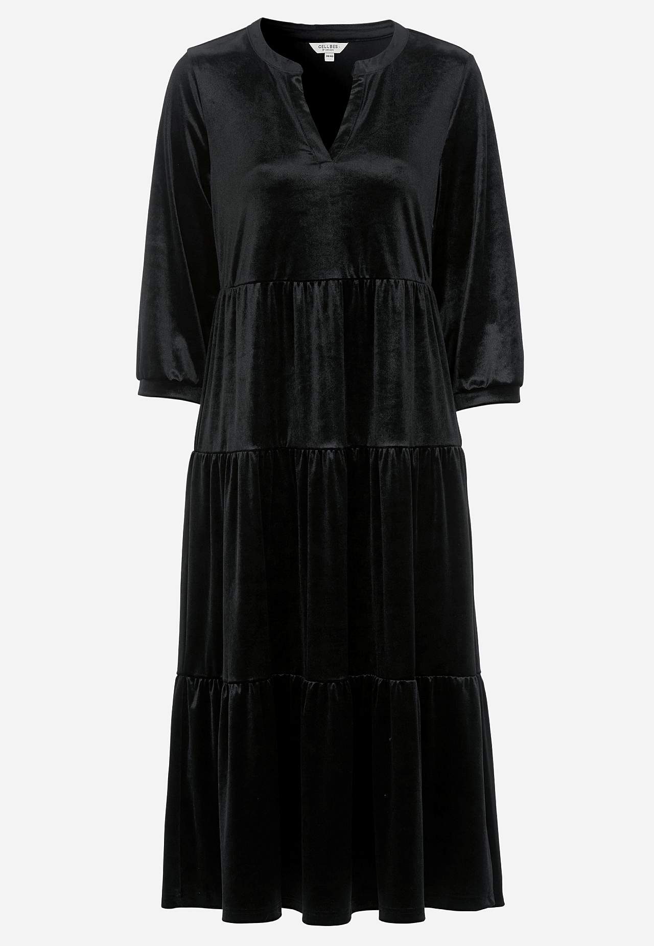 Samtkleid mit Rüschenrock
