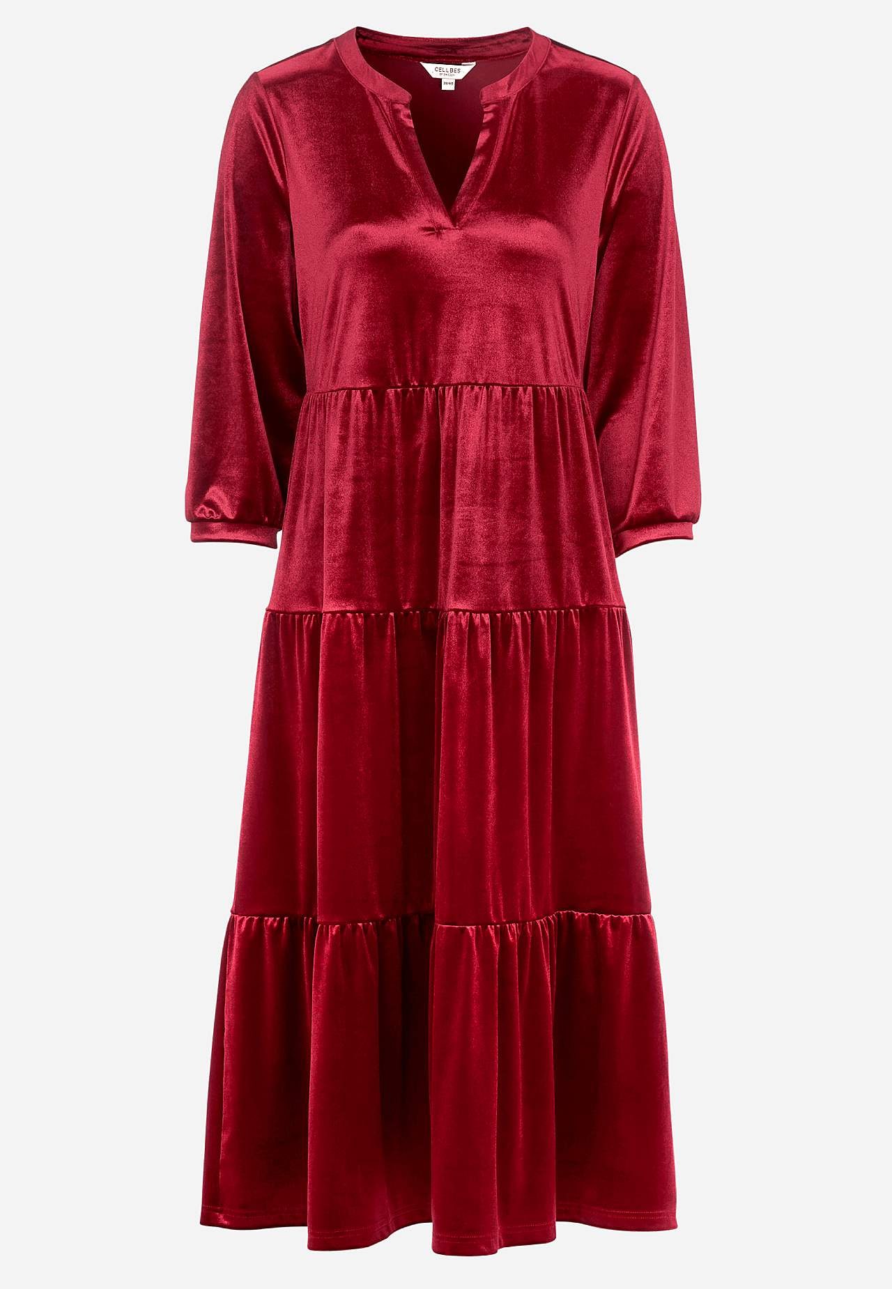Samtkleid mit Rüschenrock