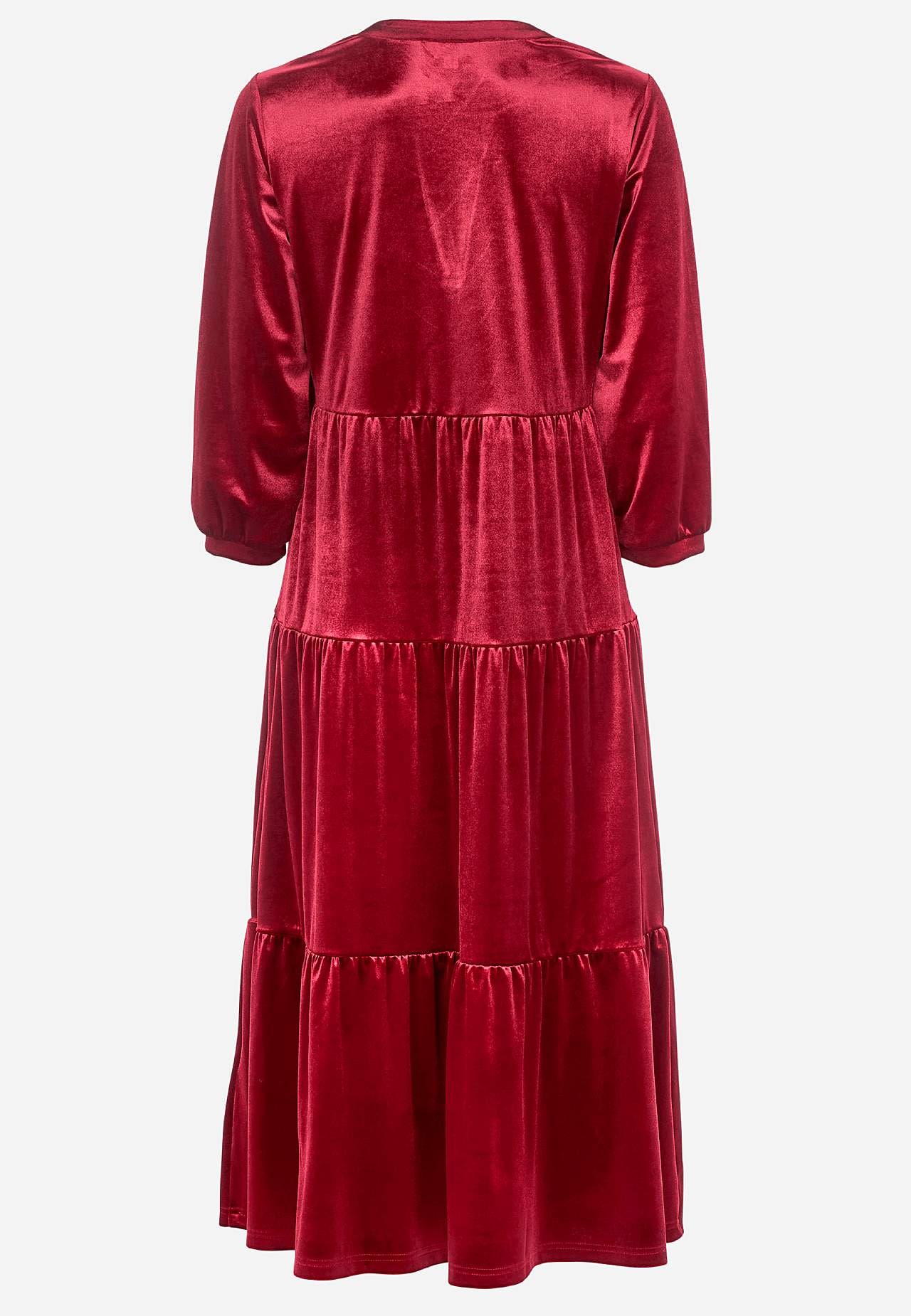 Samtkleid mit Rüschenrock