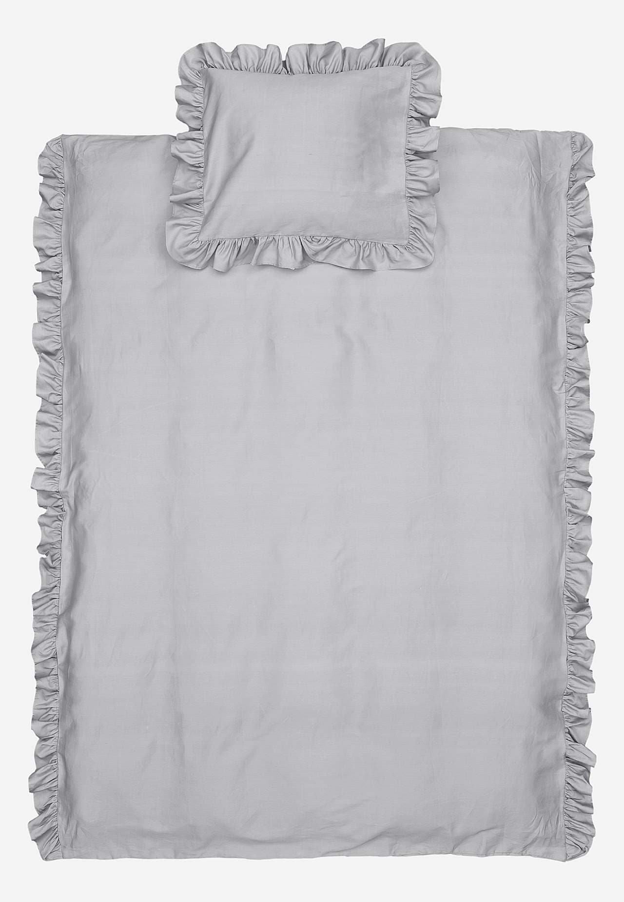 Bettbezug-Sets aus Satin mit Rüschenröcken Organische Baumwolle
