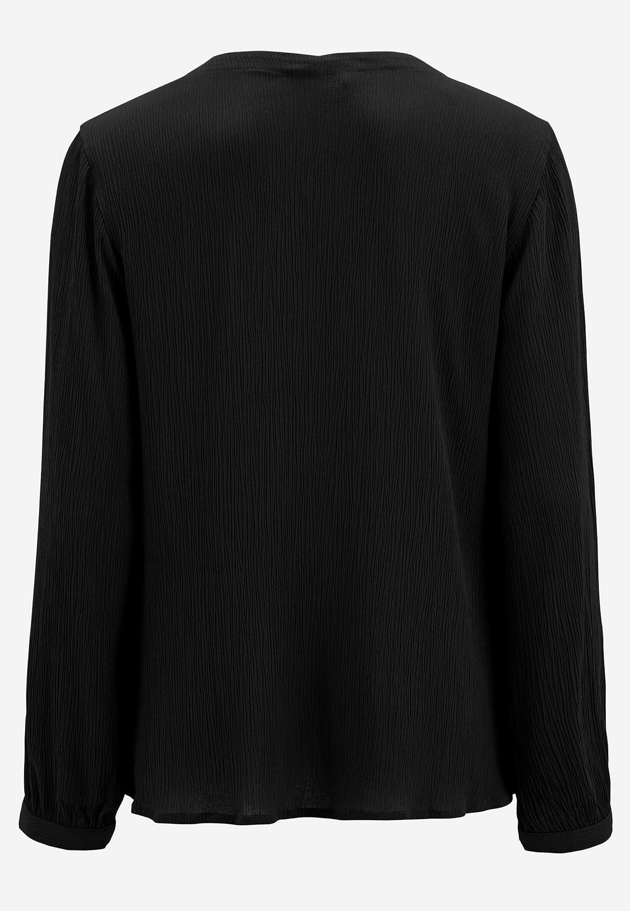 Bluse mit Crêpe-Qualität