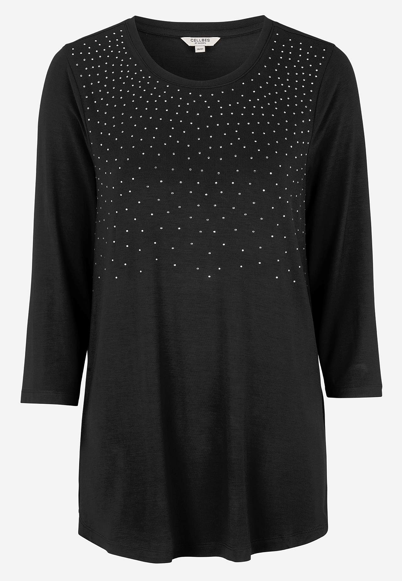 Jersey-Tunika mit Strass-Details