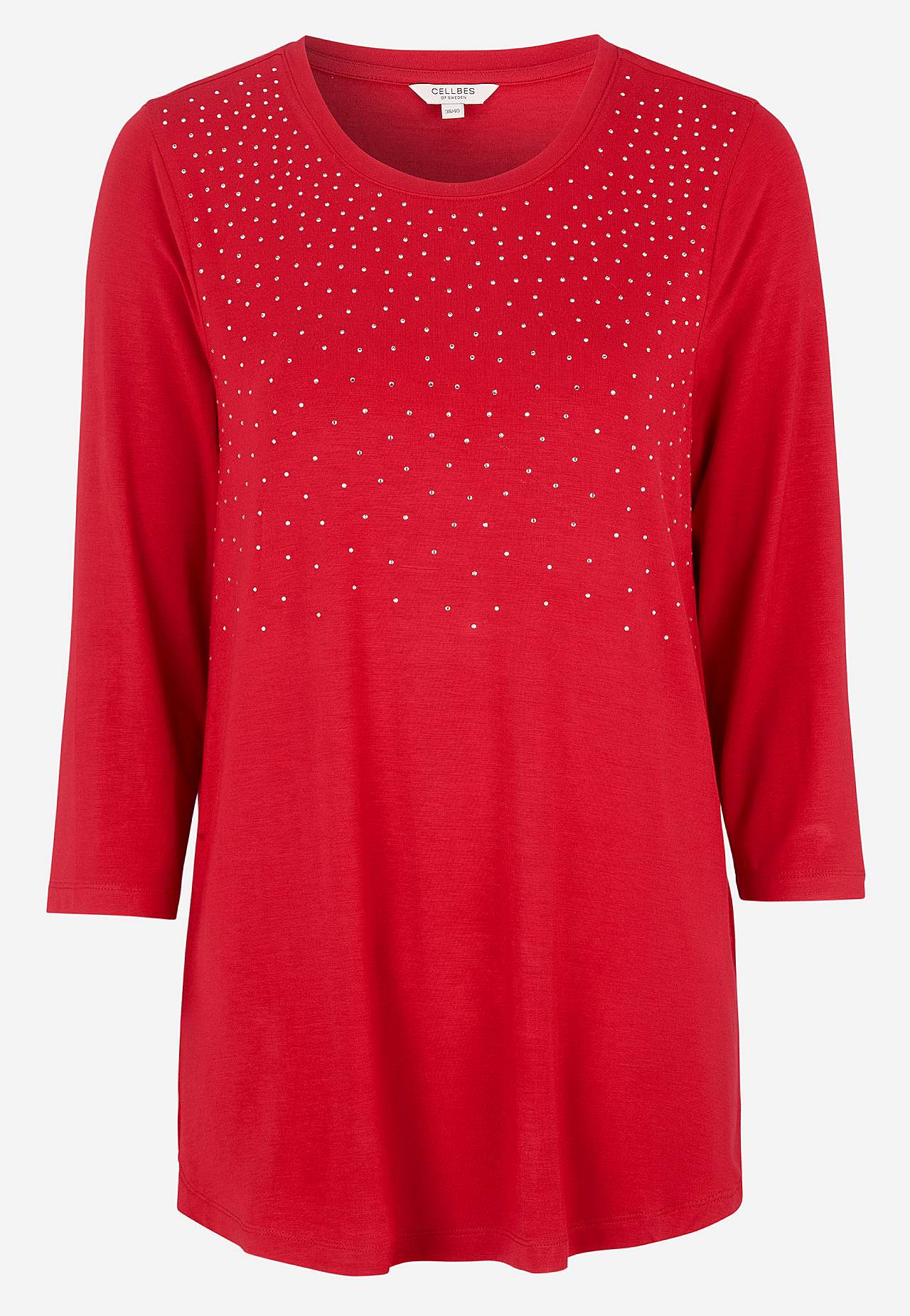 Jersey-Tunika mit Strass-Details