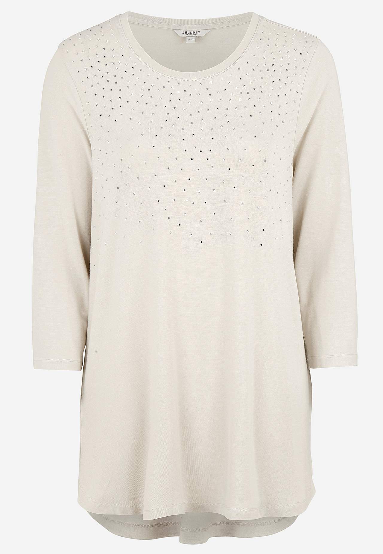 Jersey-Tunika mit Strass-Details