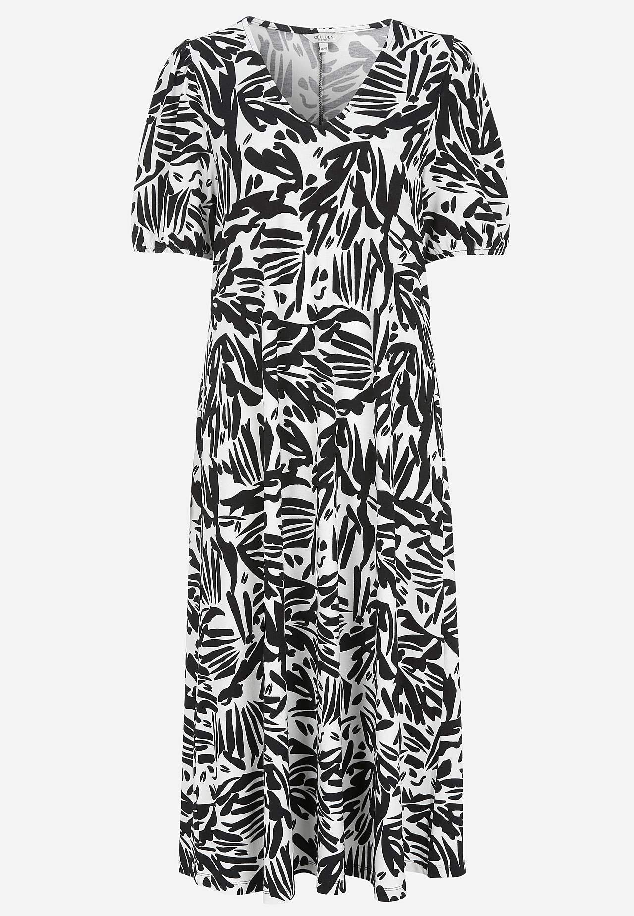 Jerseykleid mit Puffärmeln