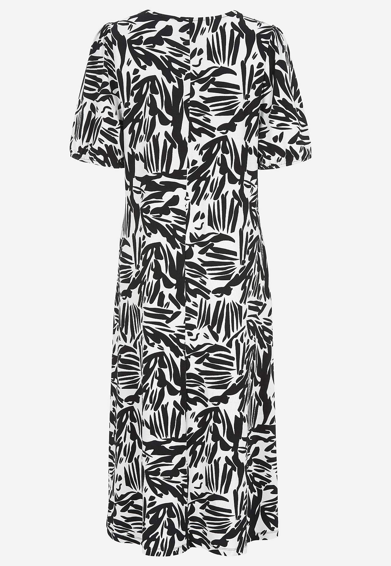 Jerseykleid mit Puffärmeln