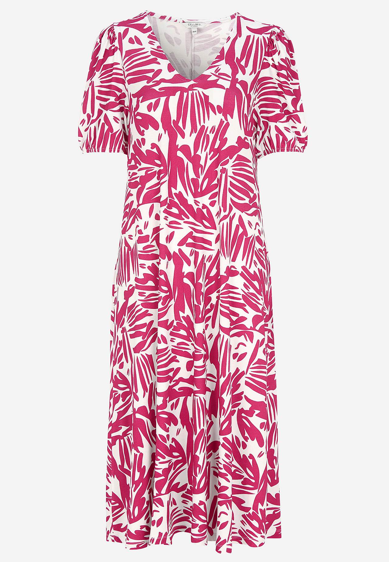 Jerseykleid mit Puffärmeln