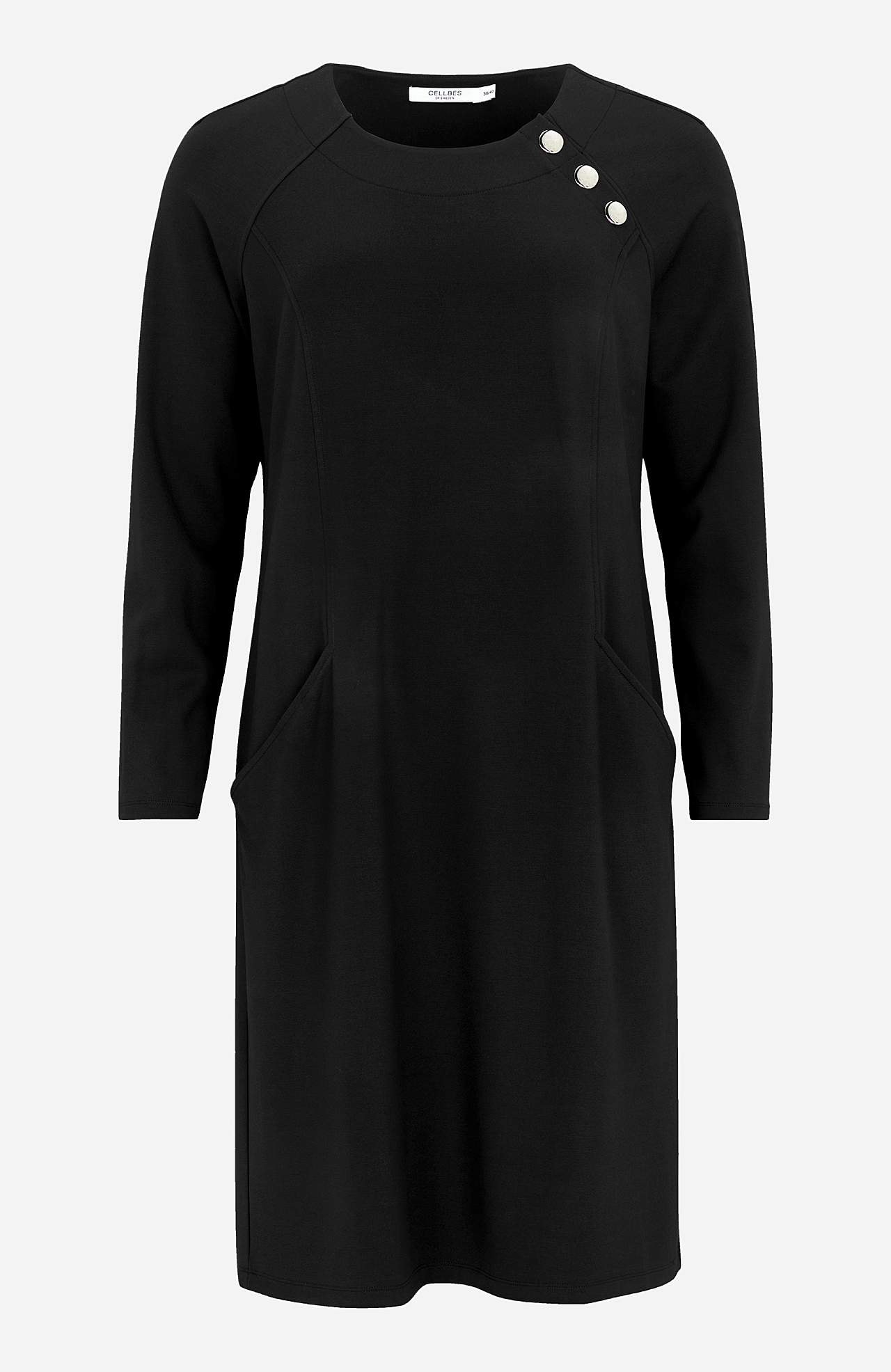 Jerseykleid mit Knopfdekoration