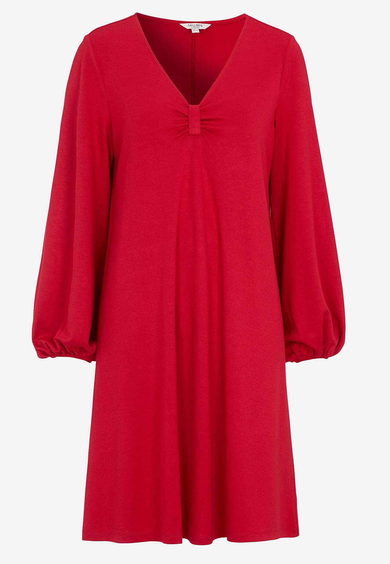 Jerseykleid mit Kräuselung