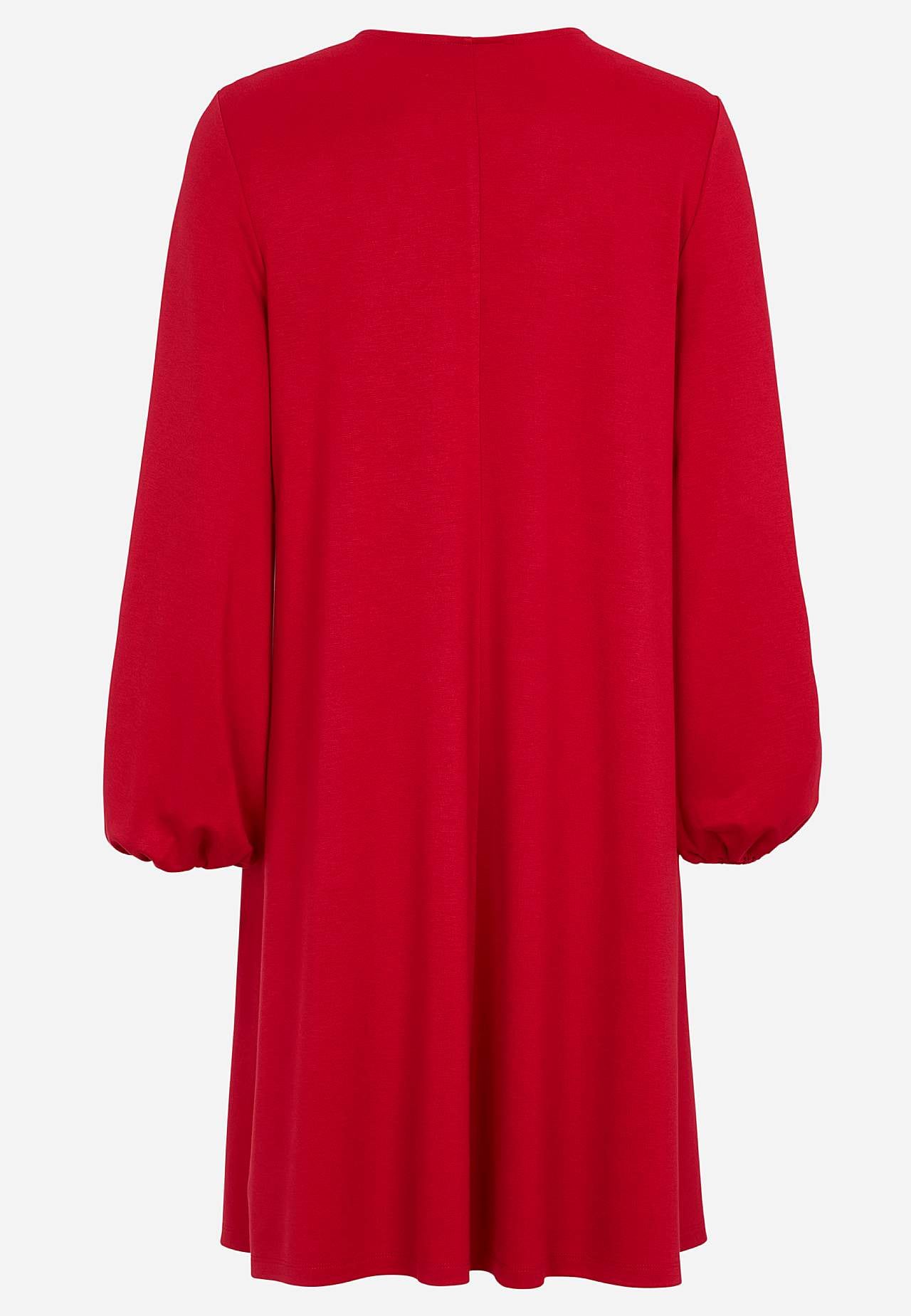 Jerseykleid mit Kräuselung