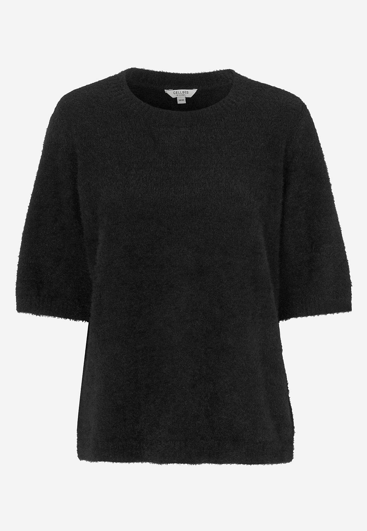 Kurzärmliger Strickpullover