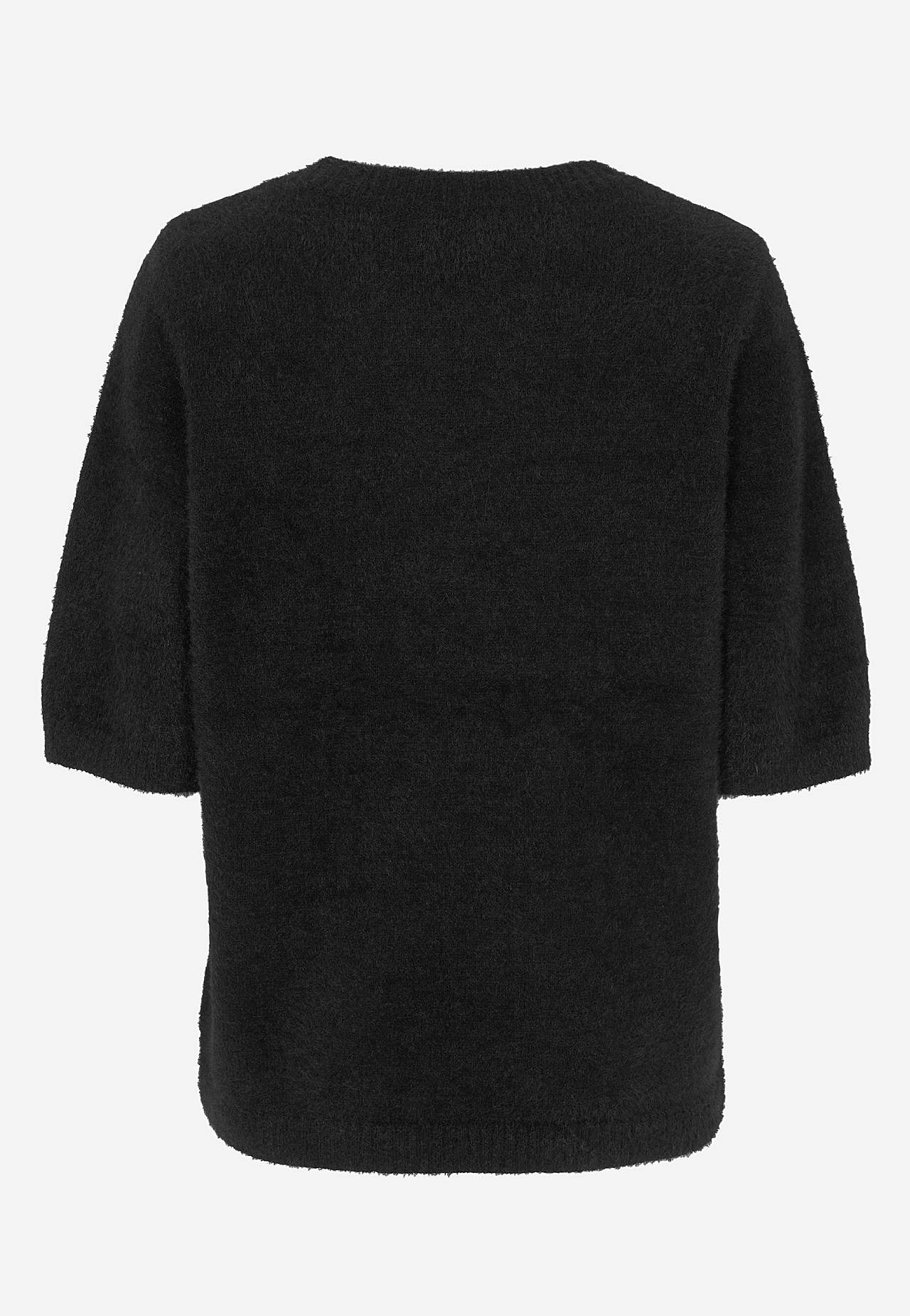 Kurzärmliger Strickpullover