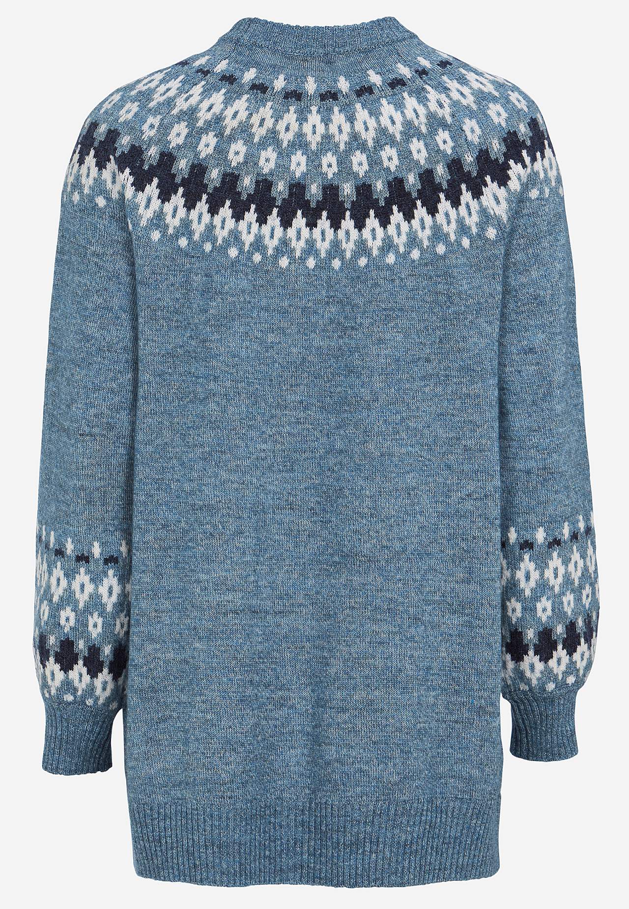 Gestrickter, jacquardgemusterter Pullover