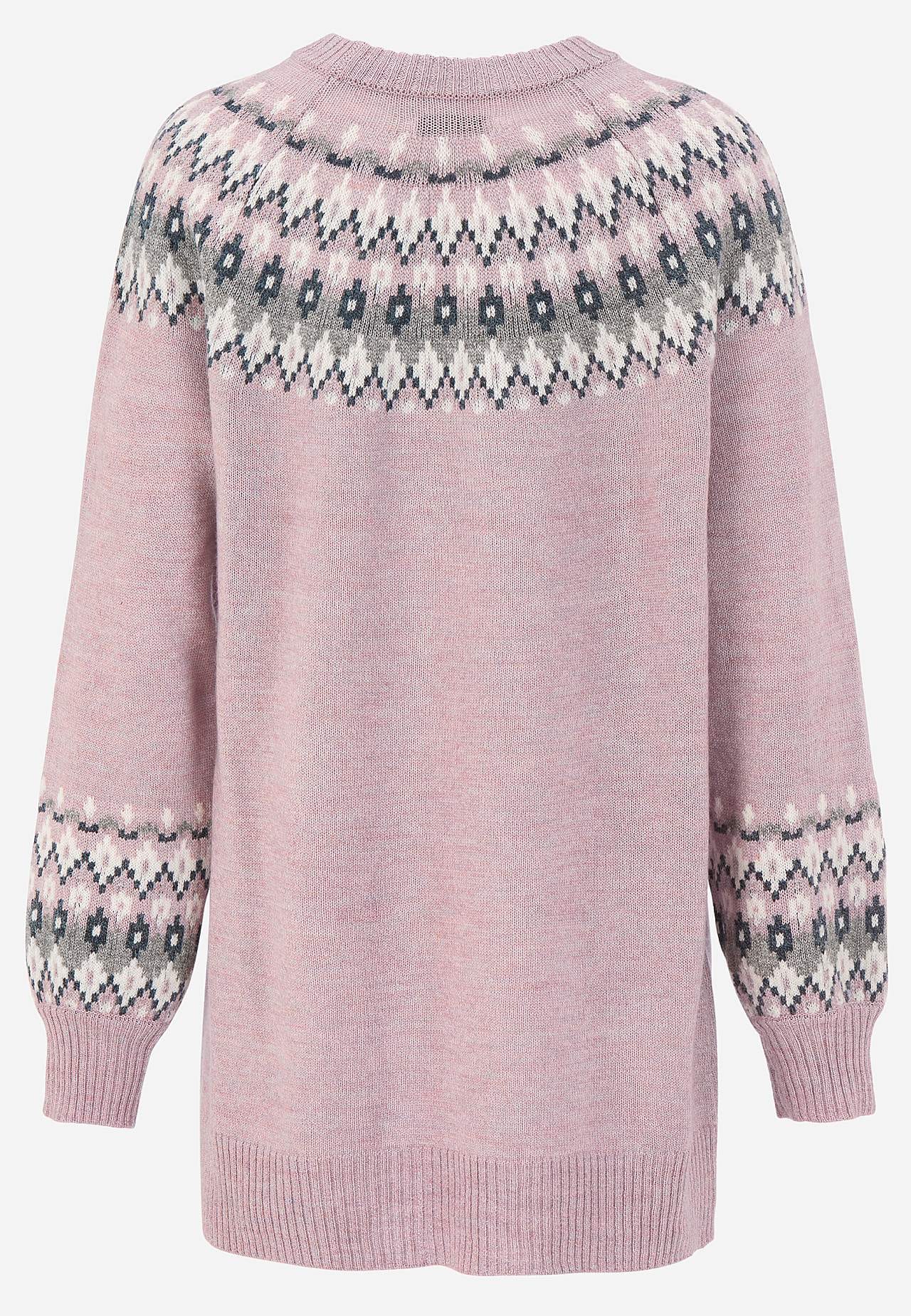 Gestrickter, jacquardgemusterter Pullover