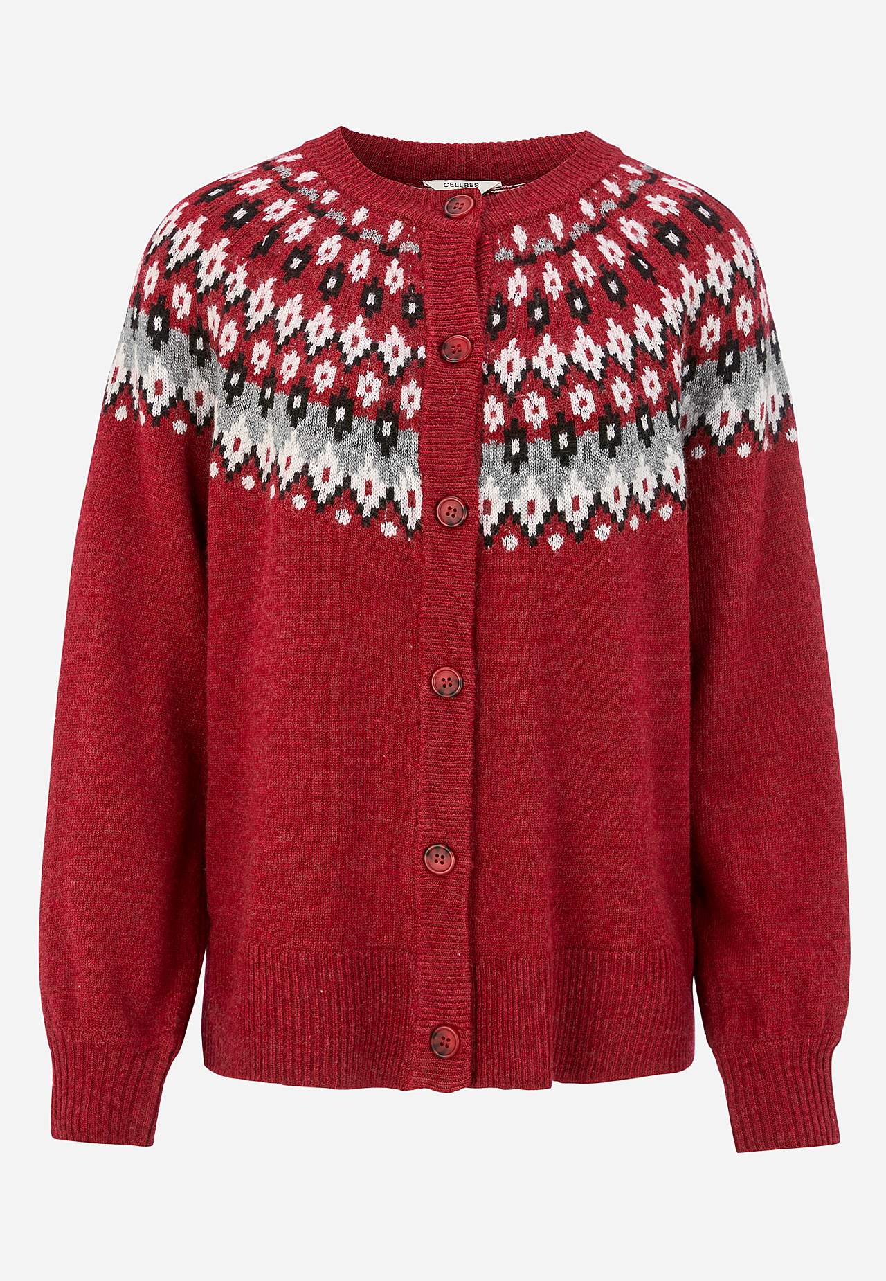 Jacquardgemusterter Cardigan