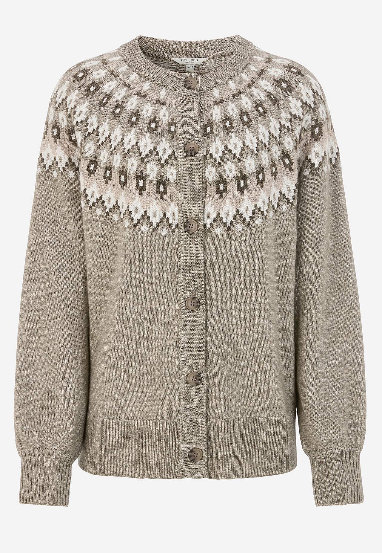Jacquardgemusterter Cardigan