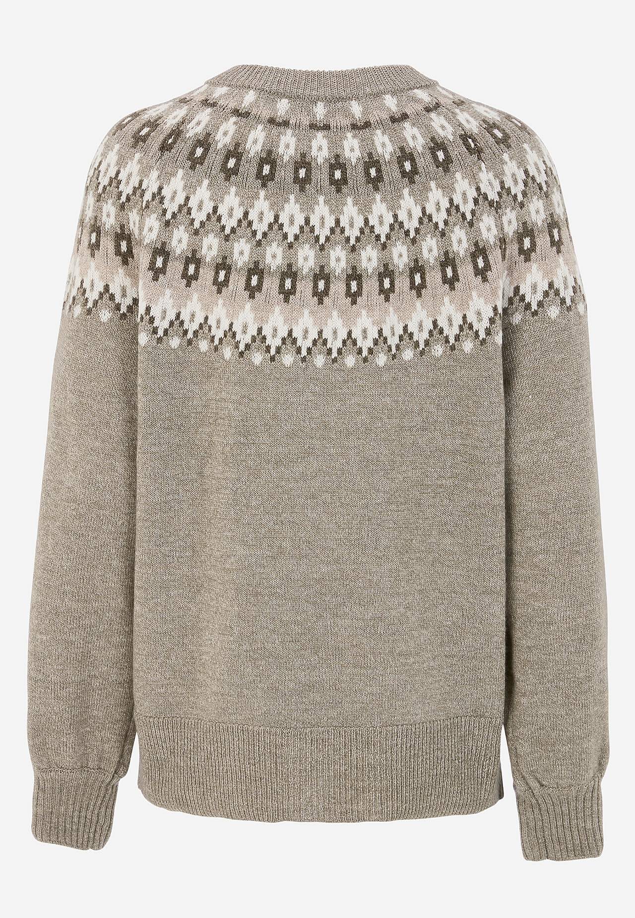 Jacquardgemusterter Cardigan
