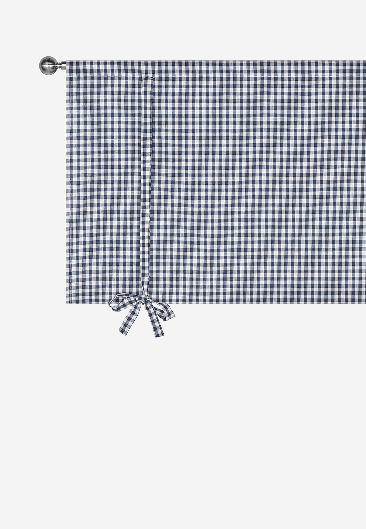 Gewebter, kariert Raffvorhang