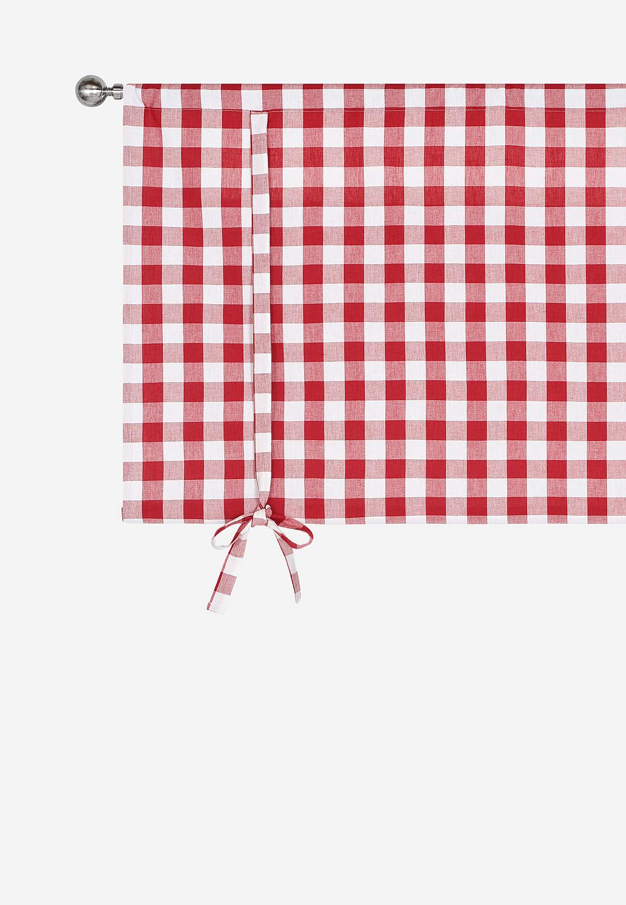 Gewebter, kariert Raffvorhang