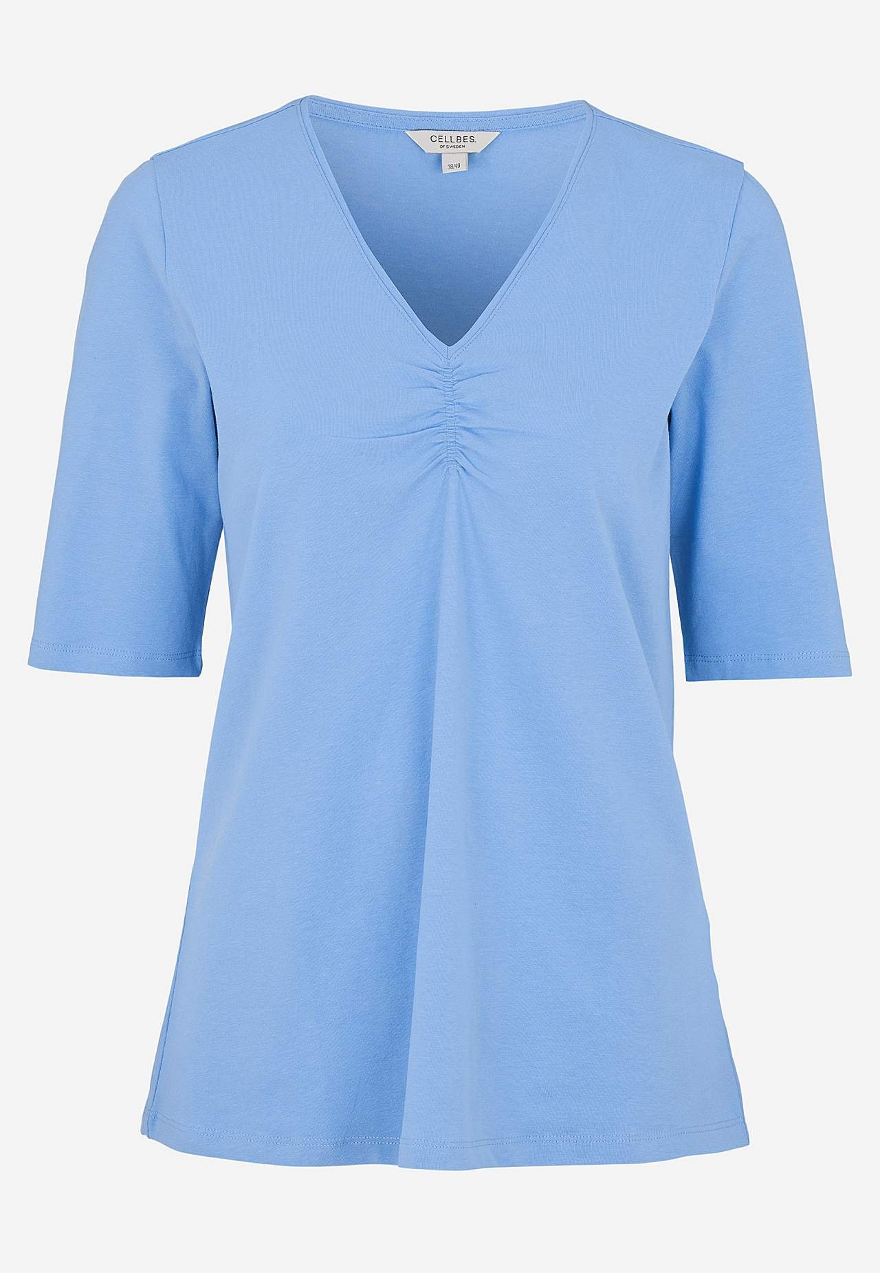 Jersey-Top mit Kräuselung