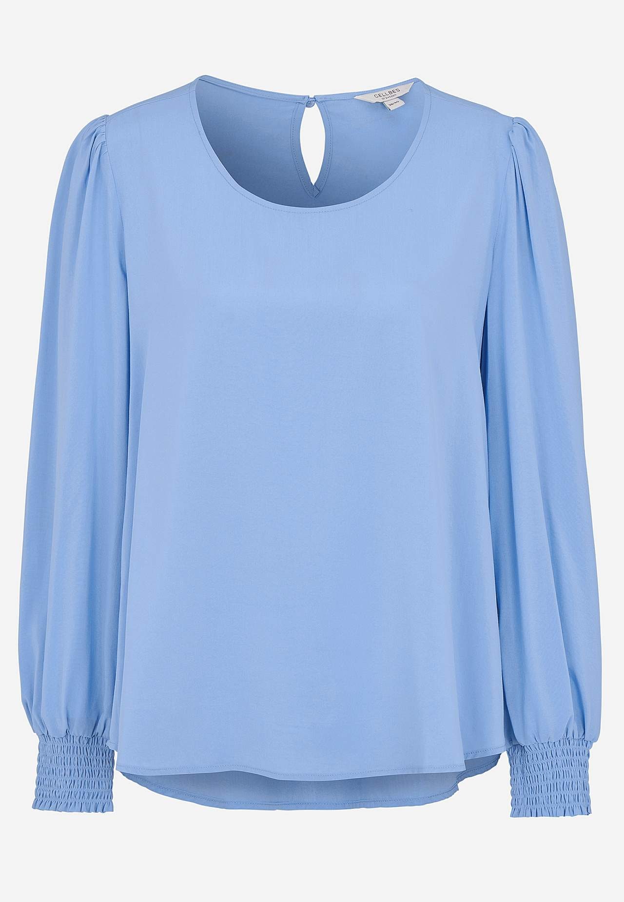 Bluse mit Smokarbeit an den Manschetten