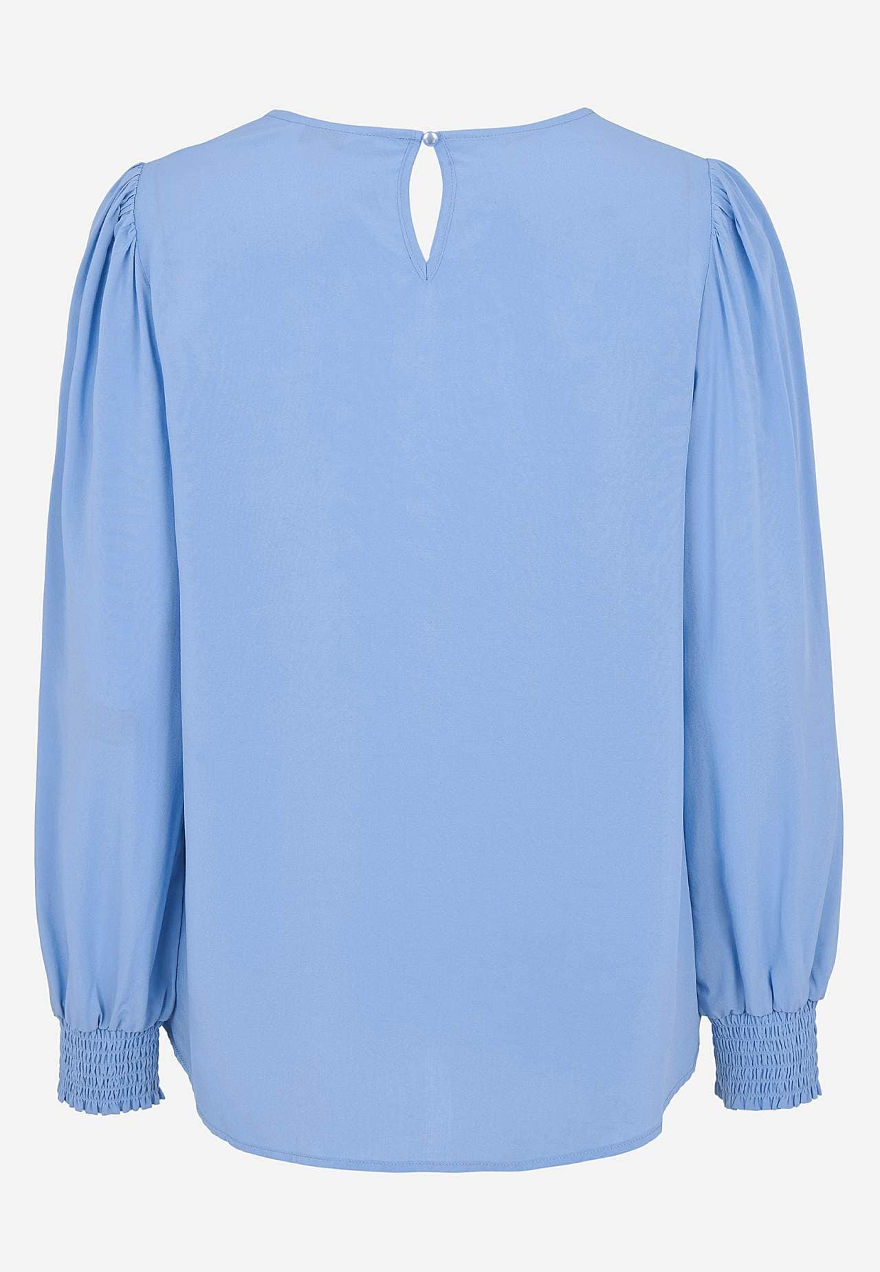 Bluse mit Smokarbeit an den Manschetten