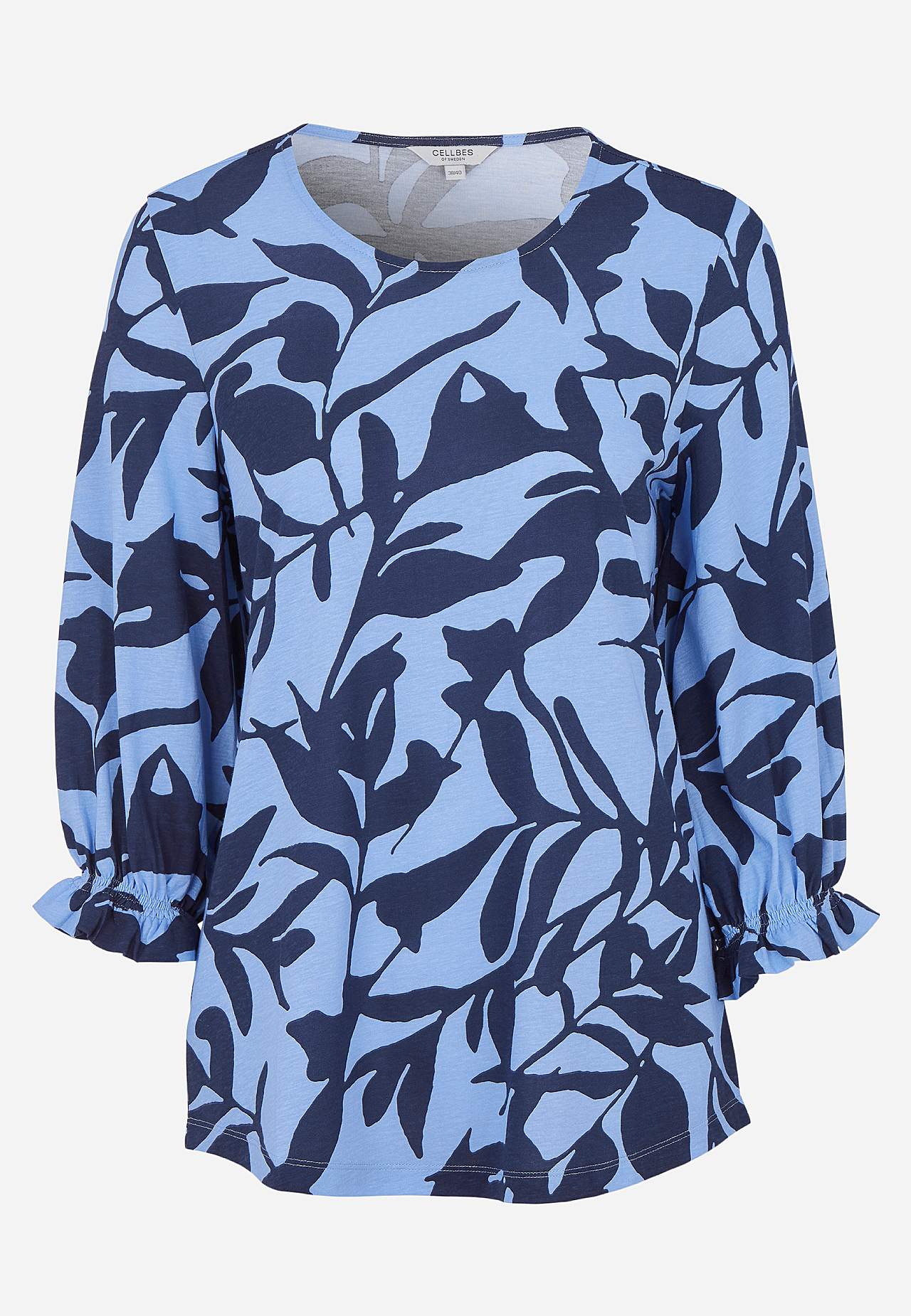 Jersey-Top mit Smokdetail
