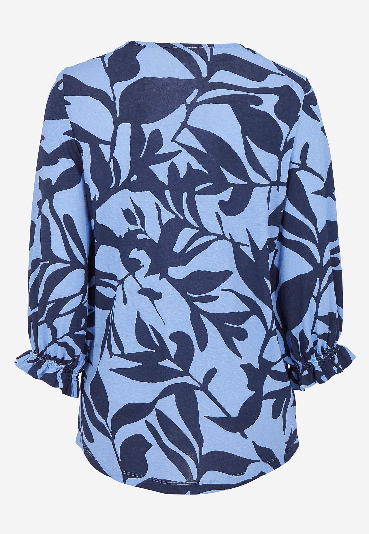 Jersey-Top mit Smokdetail
