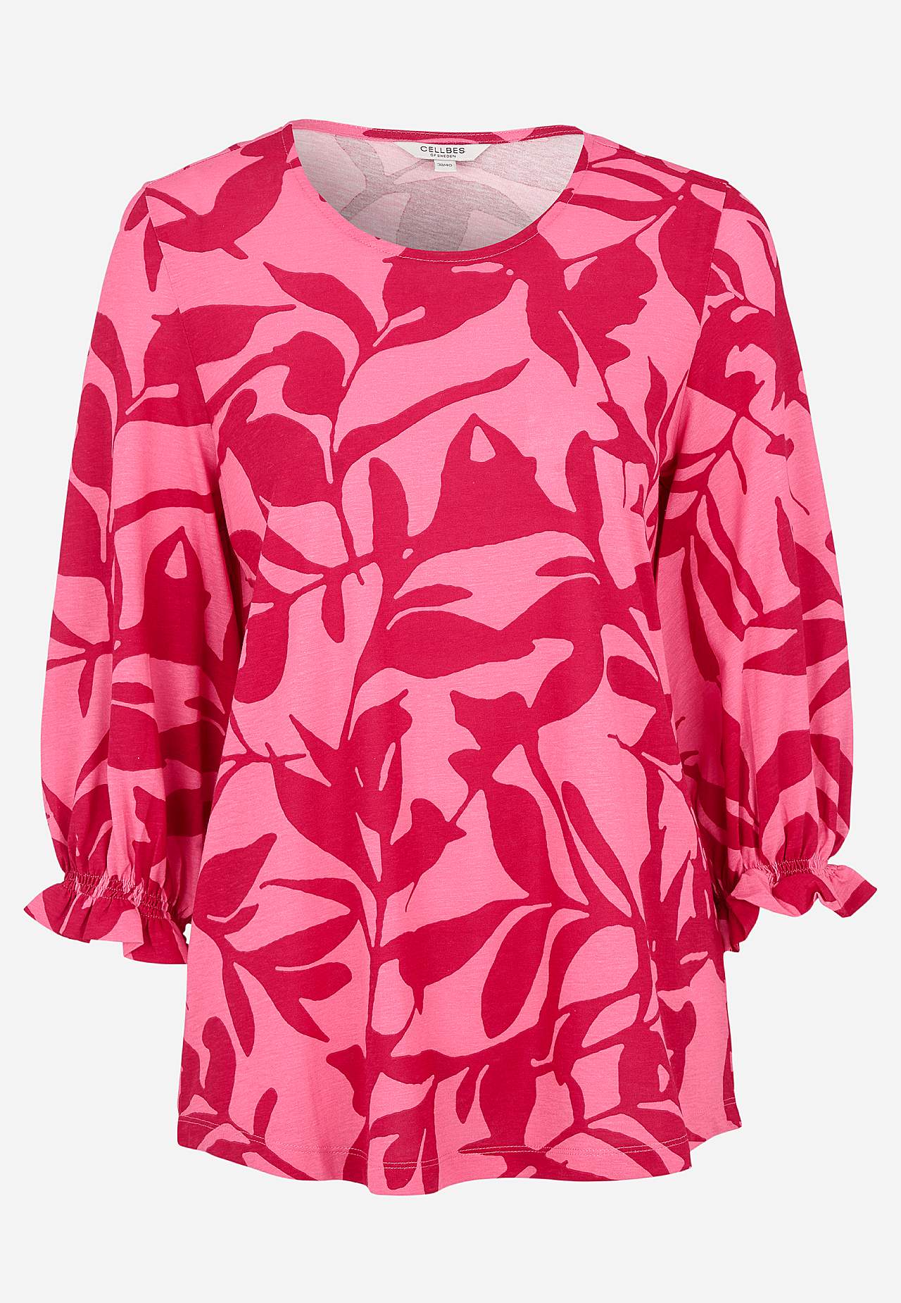 Jersey-Top mit Smokdetail