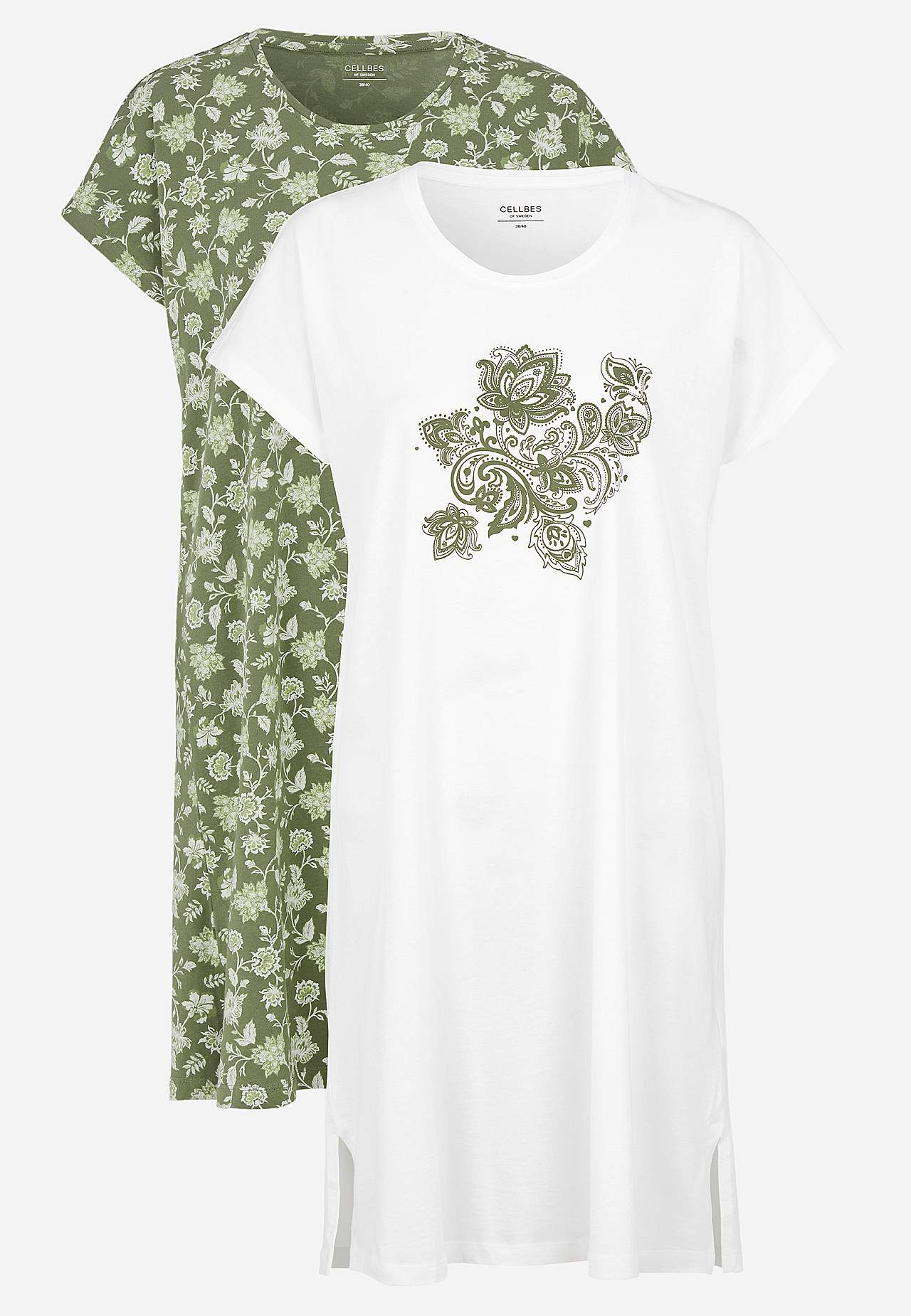 Kurzärmliges Nachtkleid 2er-Pack