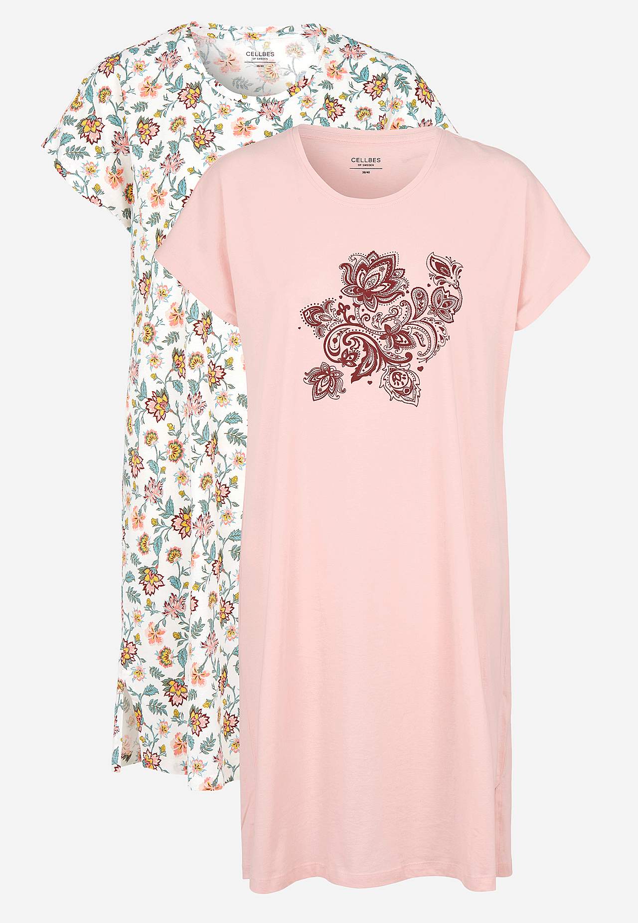 Kurzärmliges Nachtkleid 2er-Pack