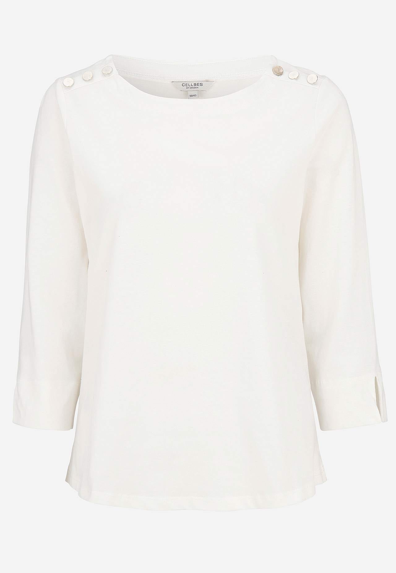 Jersey-Top mit Knöpfen