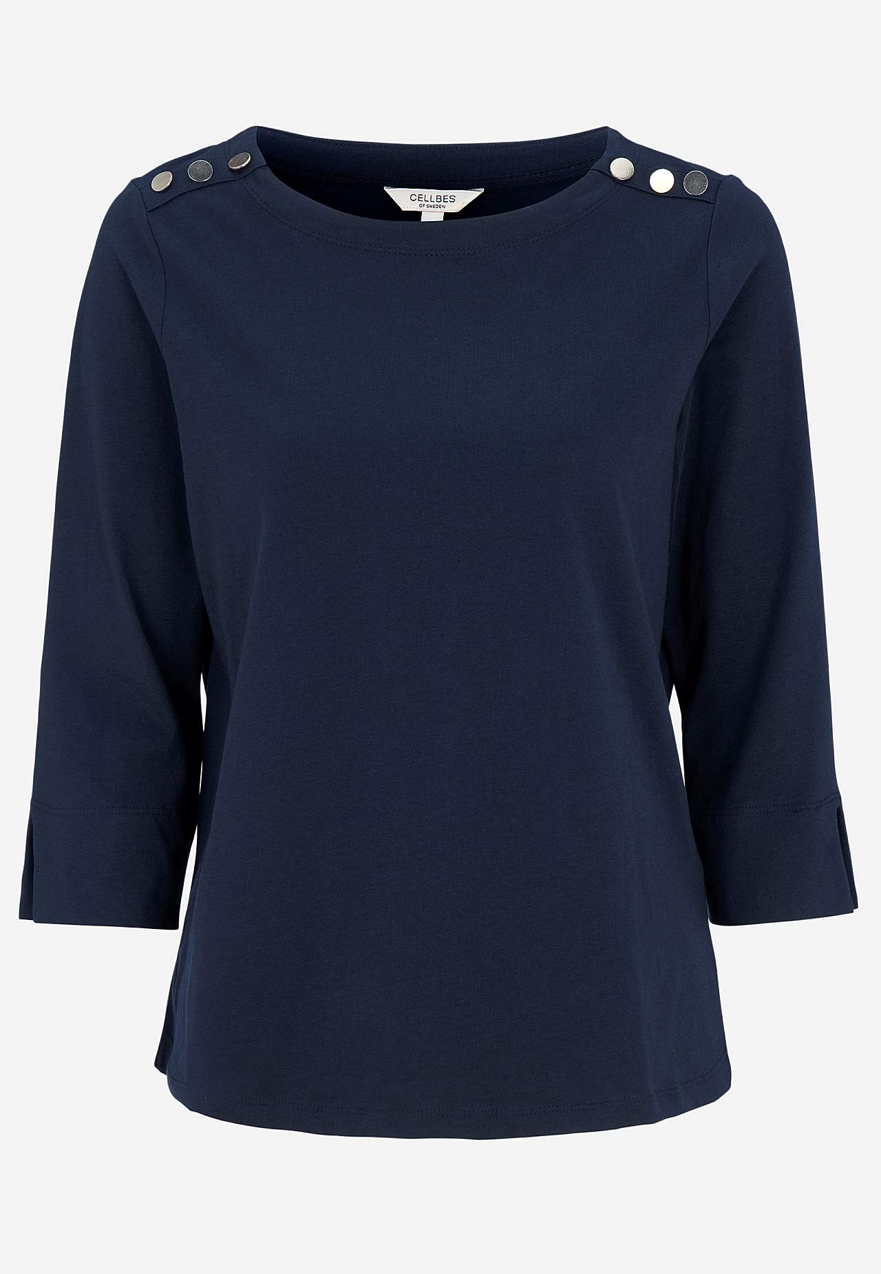 Jersey-Top mit Knöpfen