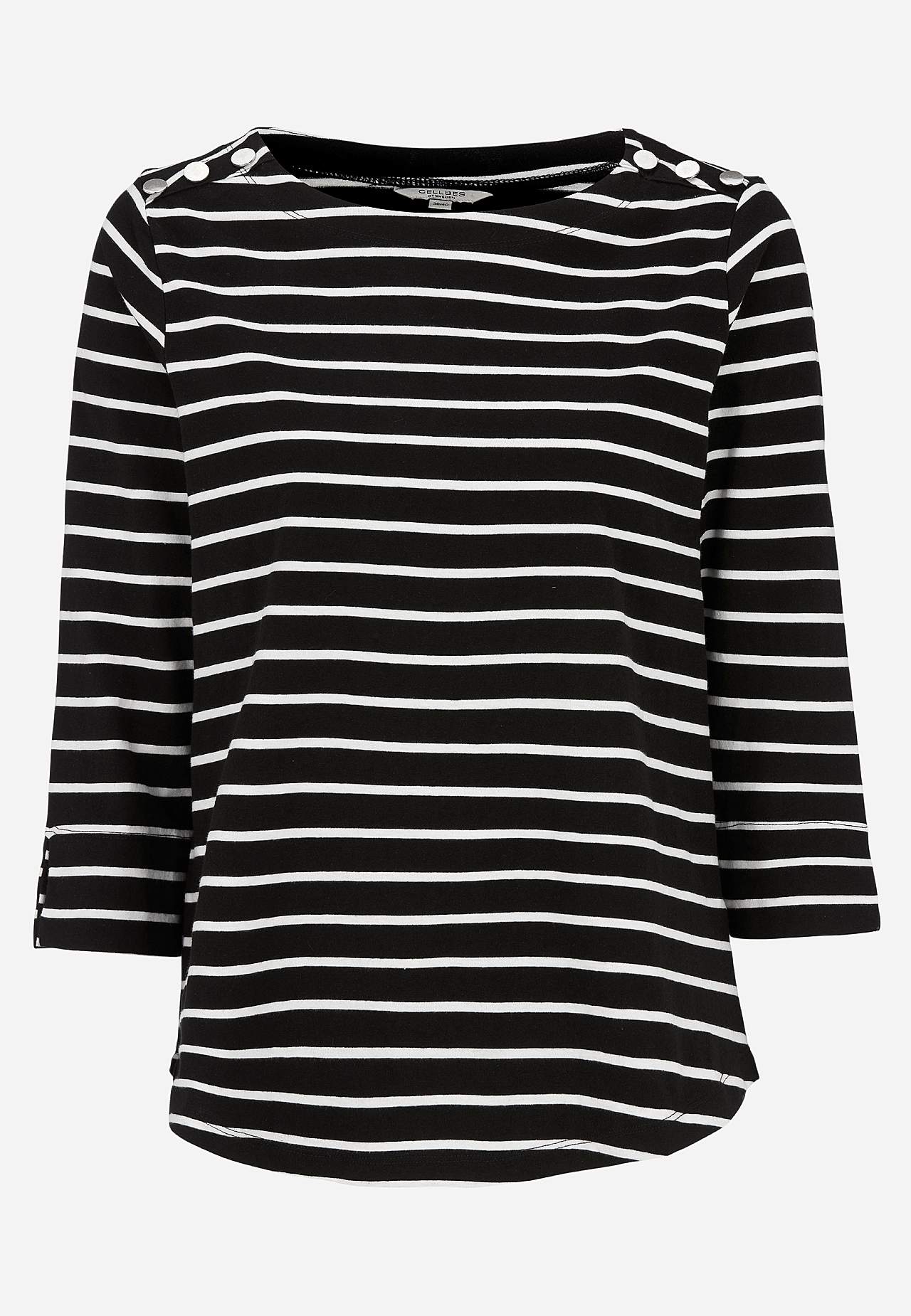 Jersey-Top mit Knöpfen