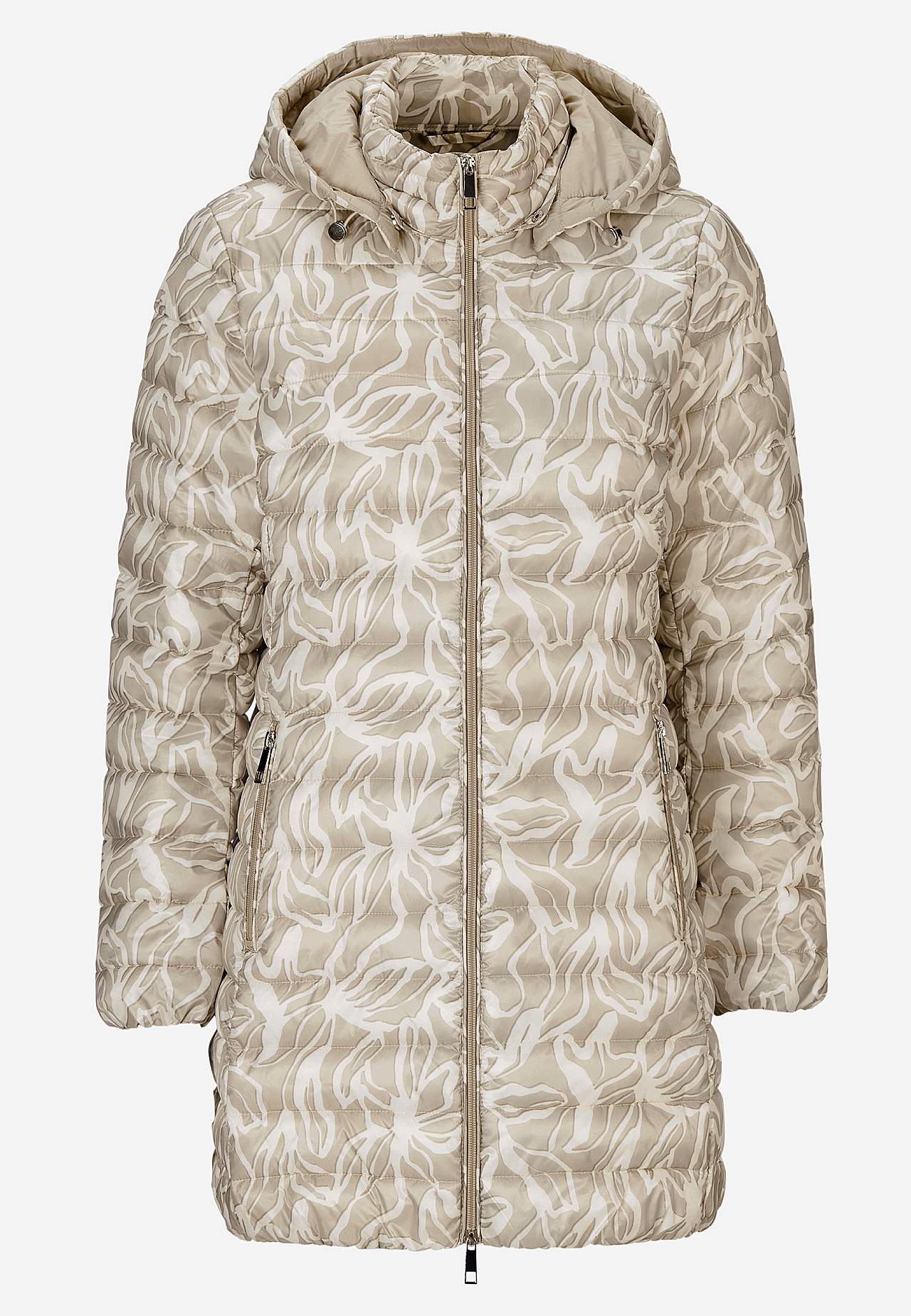 Gesteppte, gemusterte leichte Jacke