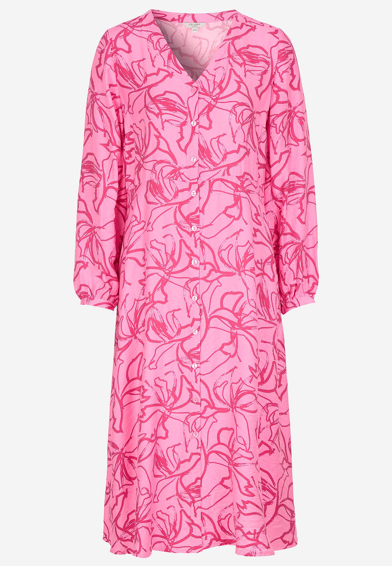 Gewebtes Kleid mit Knöpfen