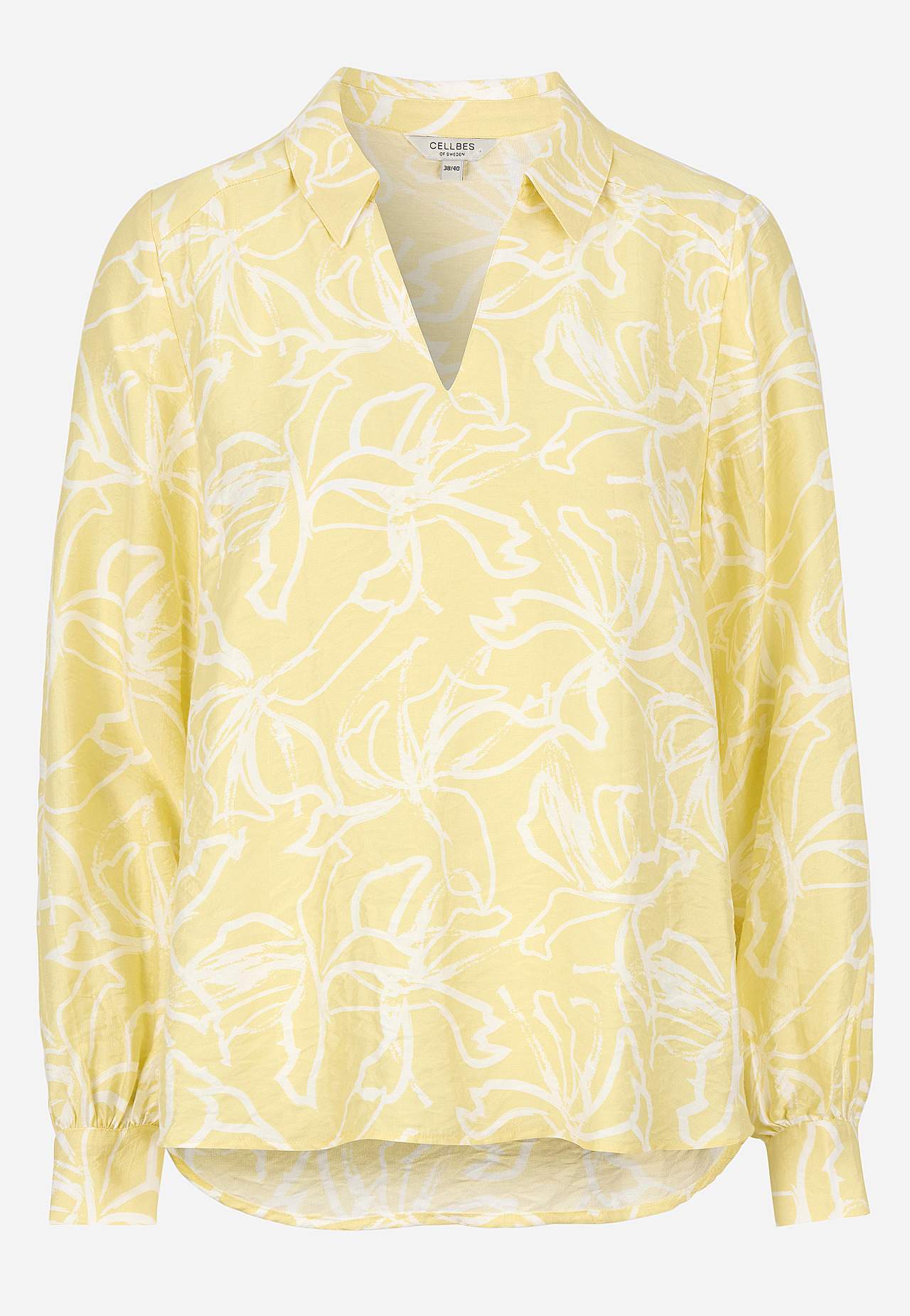 Gewebte Bluse mit breiten Ärmeln