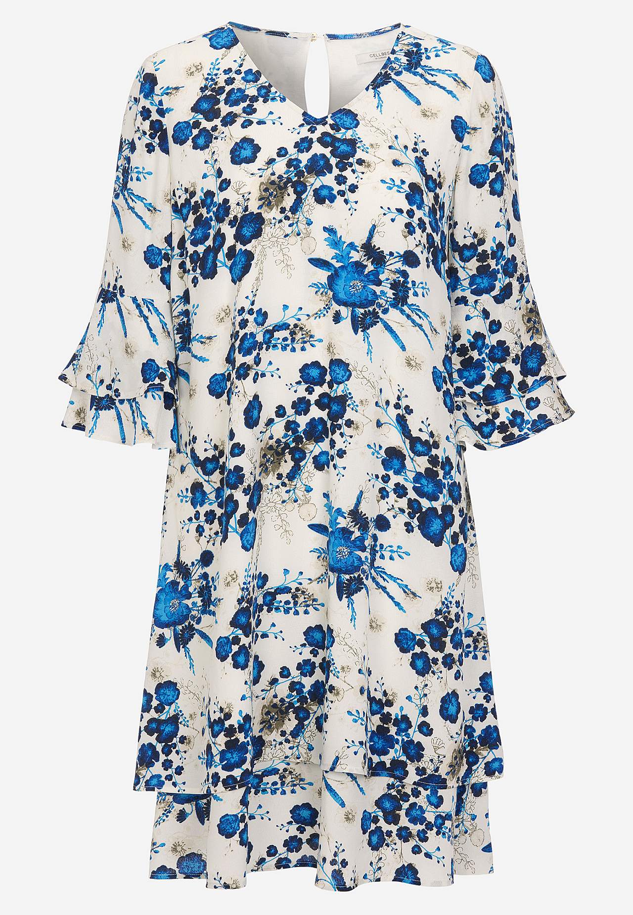 Sommerliches Partykleid mit Volants