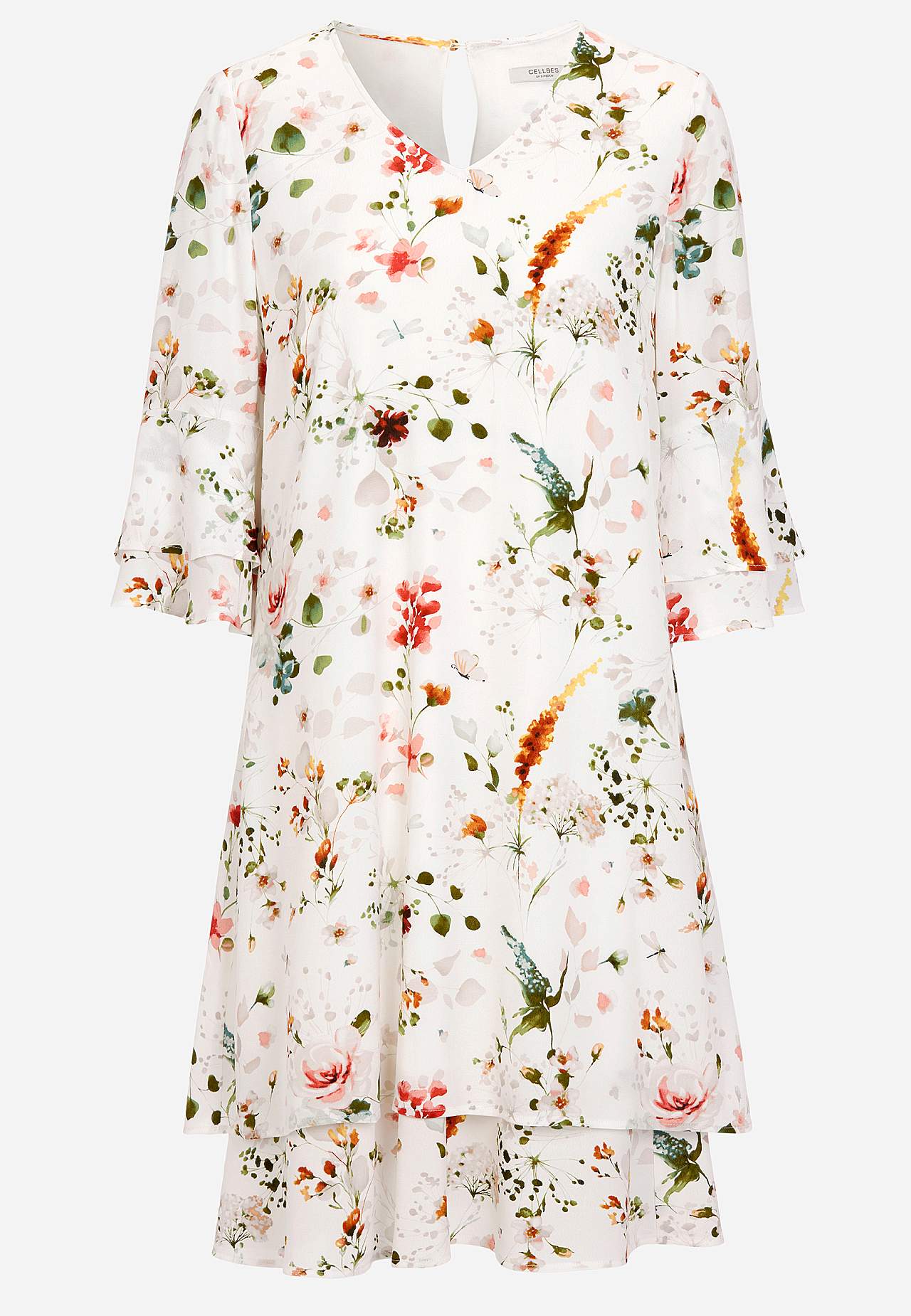 Sommerliches Partykleid mit Volants