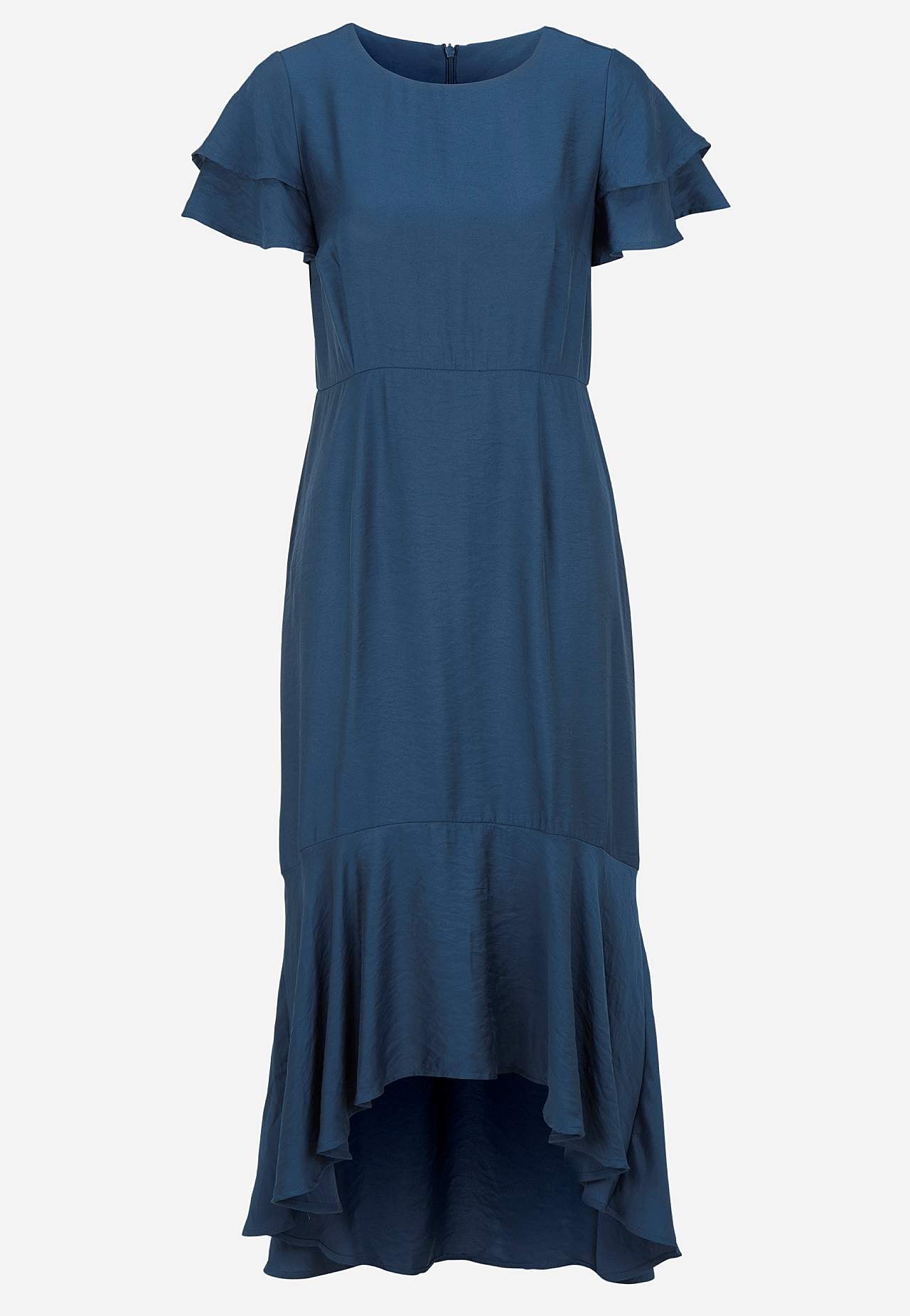 Kleid mit Rüschen mit Schmetterlingsärmeln