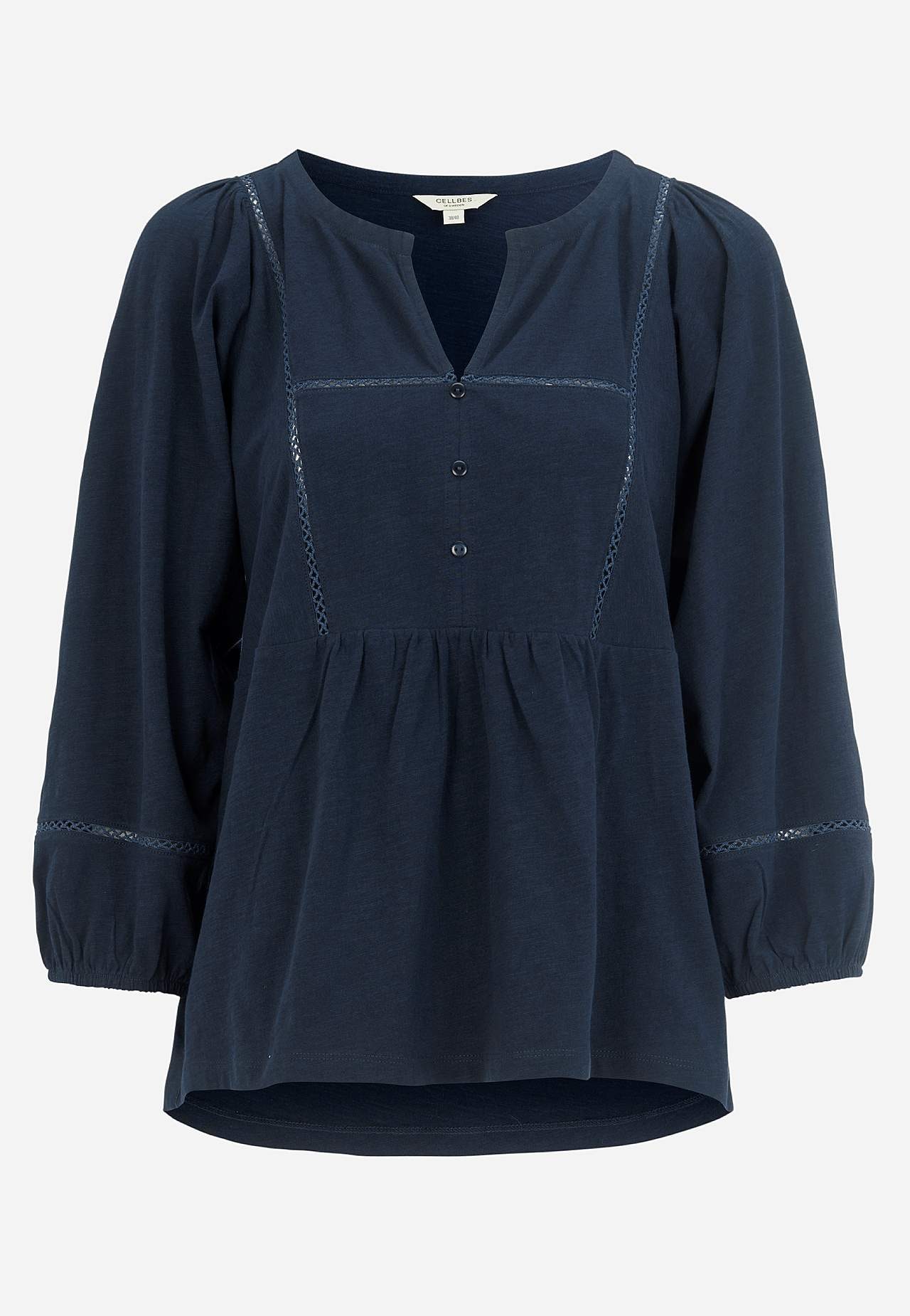 Jersey-Top mit böhmischem Stil