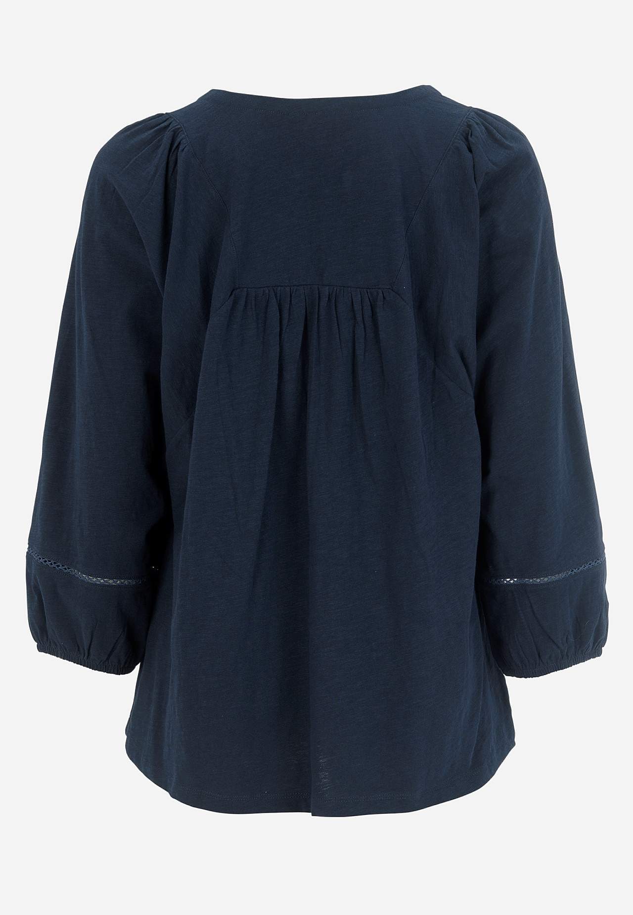 Jersey-Top mit böhmischem Stil