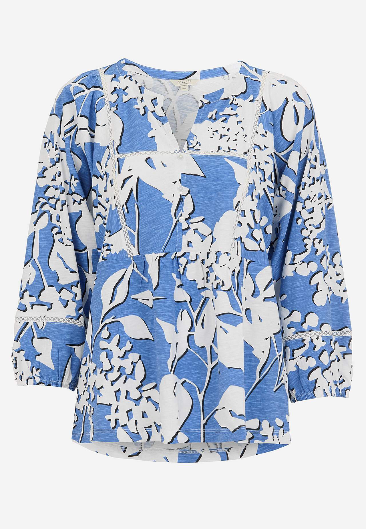 Jersey-Top mit böhmischem Stil