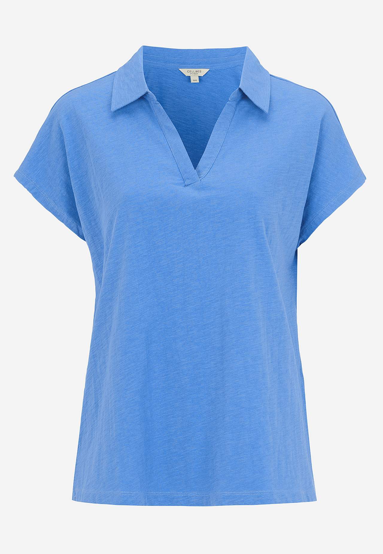 Jersey-Top mit Kragen
