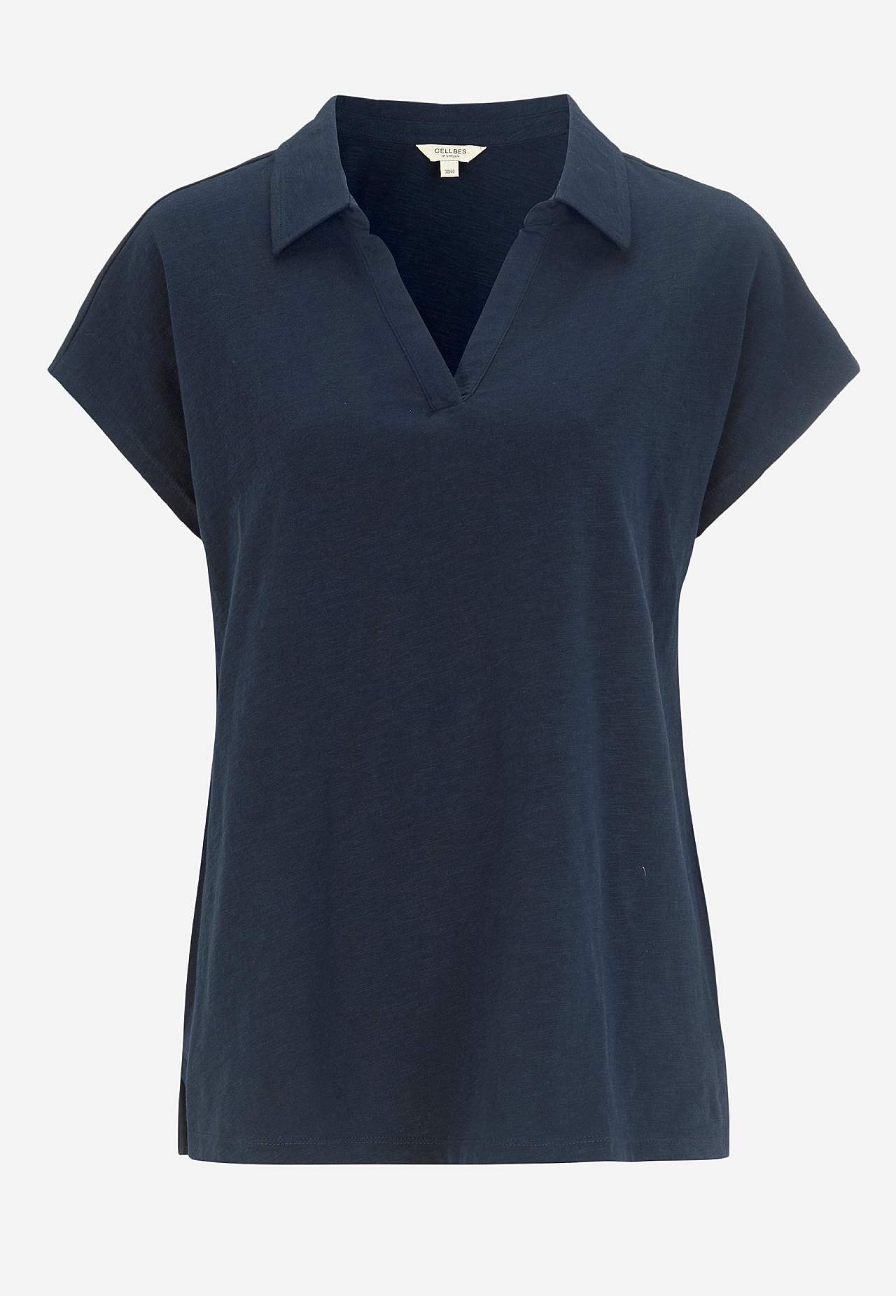 Jersey-Top mit Kragen